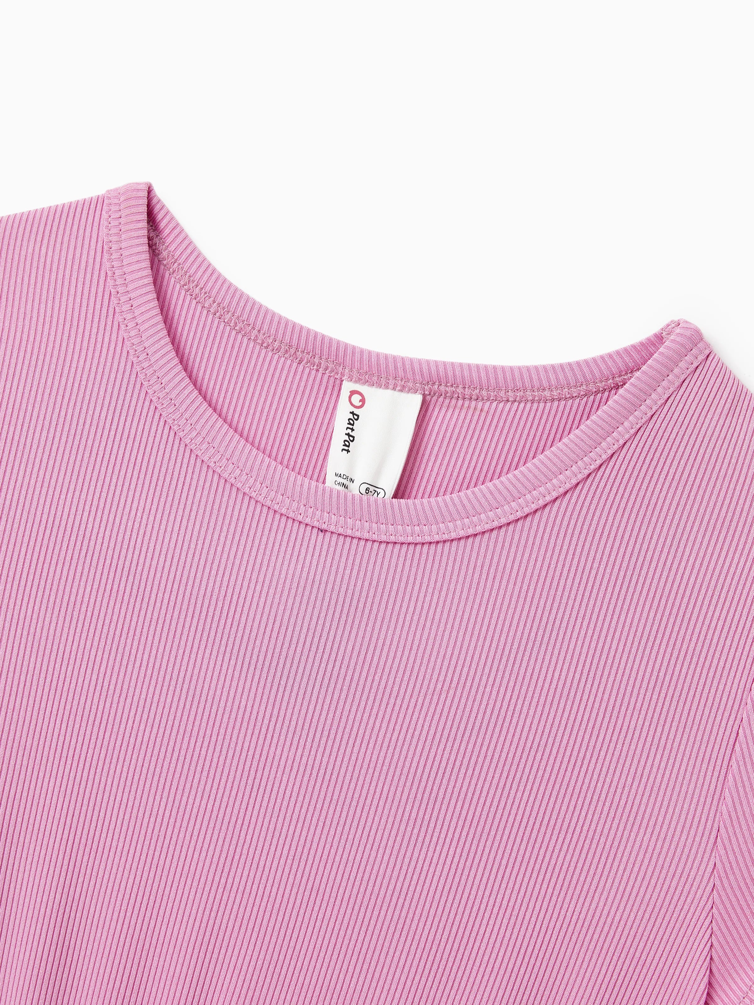 2-Pack Toddler/Kid Girl Printed & Solid Causal Dress Pink - Image 9