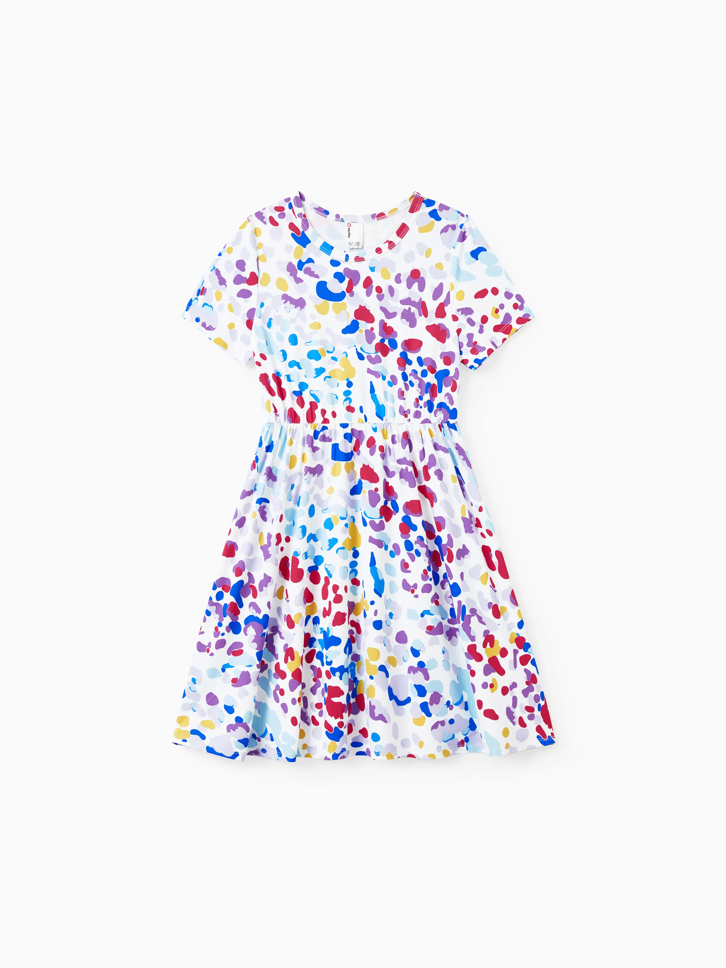 2-Pack Toddler/Kid Girl Printed & Solid Causal Dress Purple - Image 3
