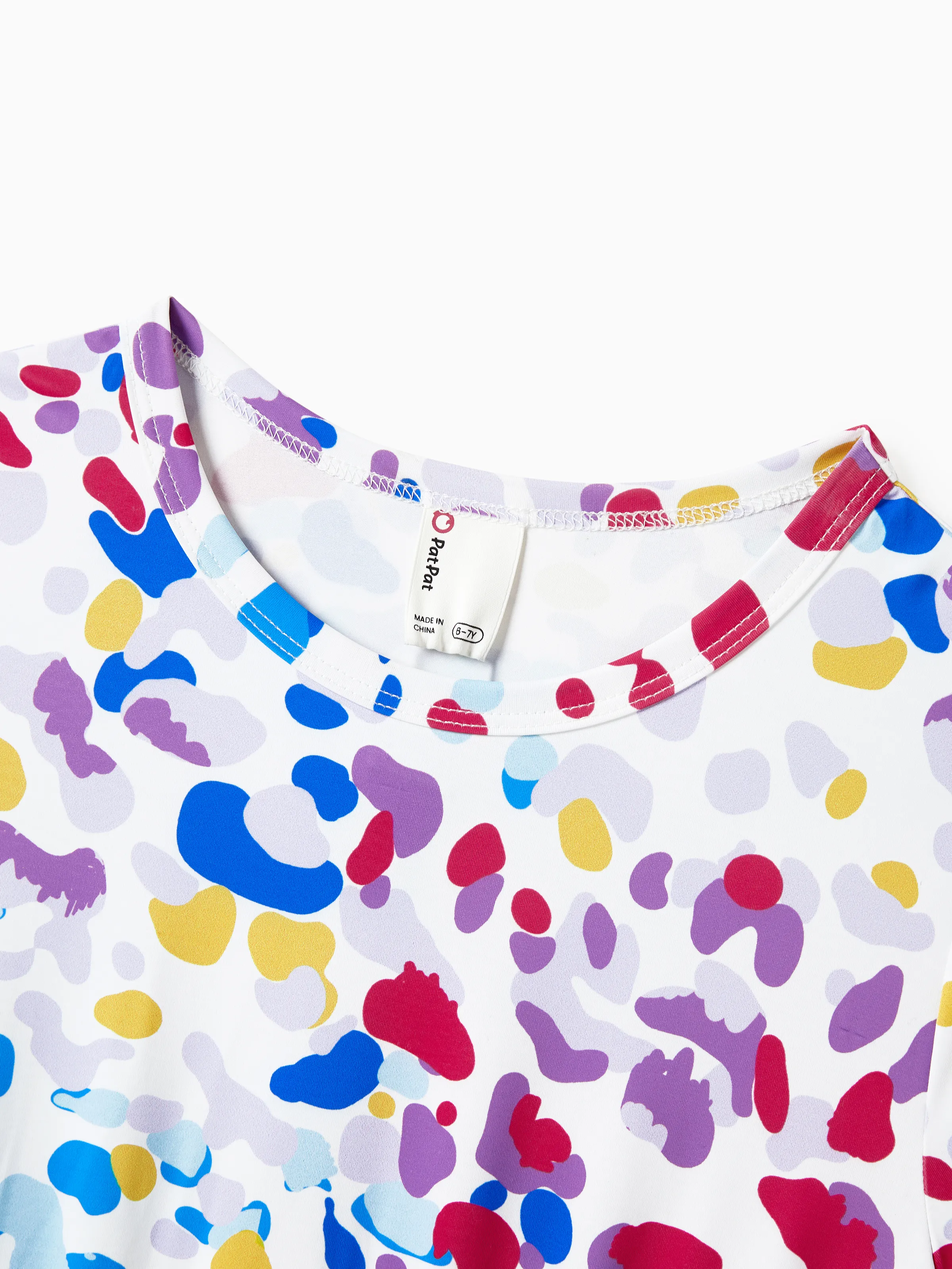 2-Pack Toddler/Kid Girl Printed & Solid Causal Dress Purple - Image 6