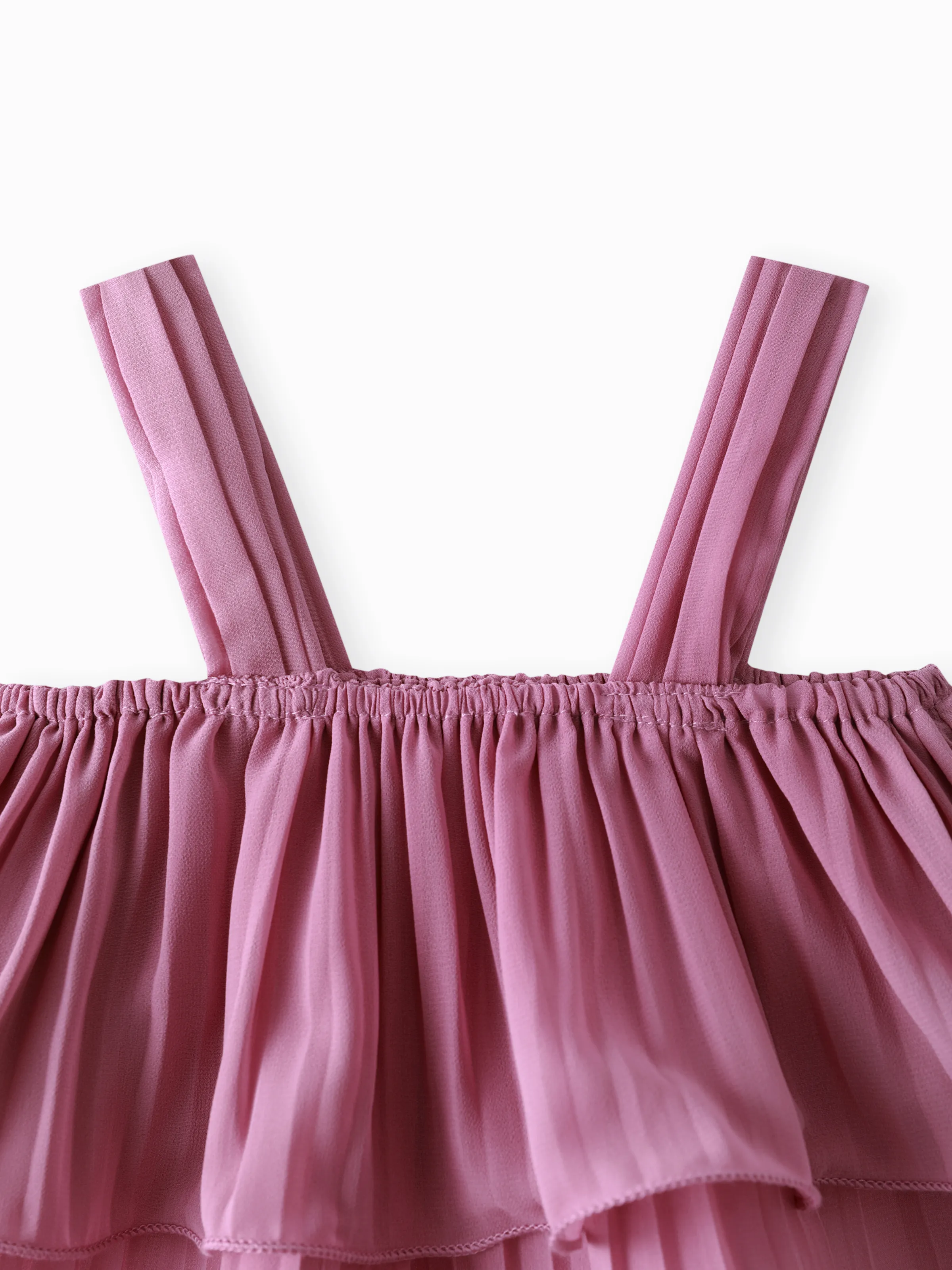 2-Piece Baby/Toddler Girl Elegant Pleated Camisole and Shorts Set Roseo - Image 5