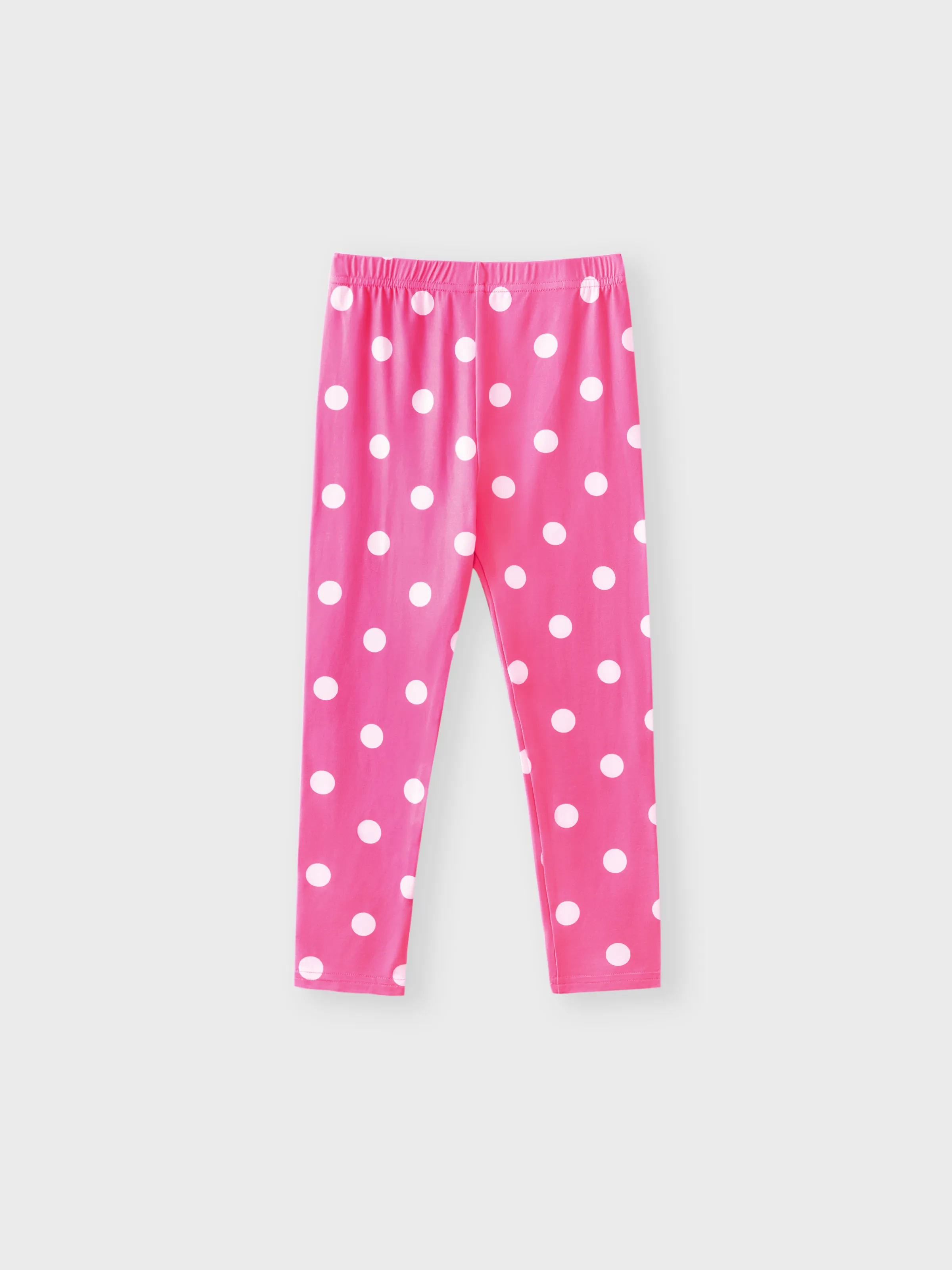 2-piece Toddler Girl Floral Print Bowknot Design Ruffled High Low Sleeveless Tee and Polka dots Pants Set Pink - Image 4