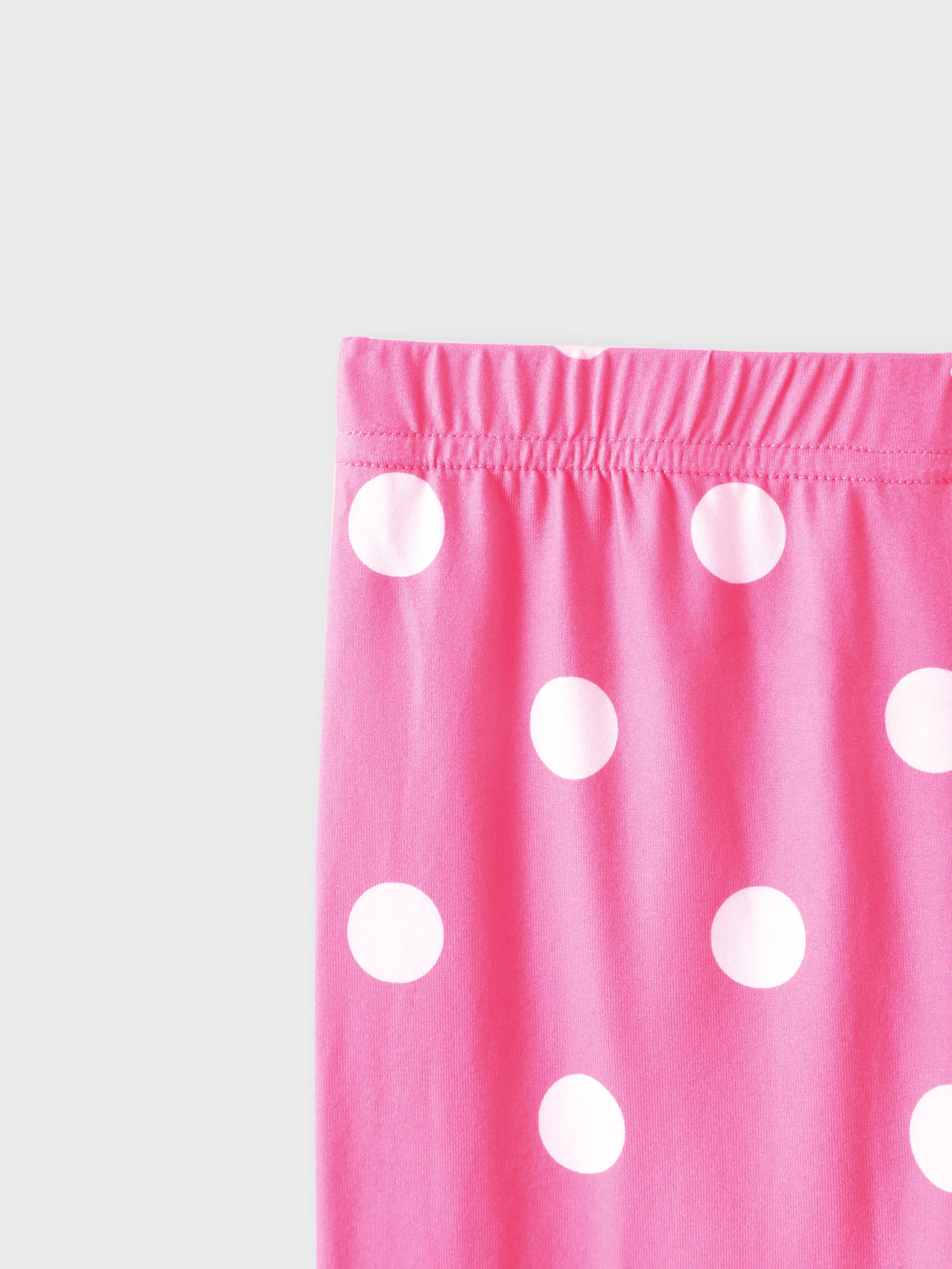 2-piece Toddler Girl Floral Print Bowknot Design Ruffled High Low Sleeveless Tee and Polka dots Pants Set Pink - Image 9
