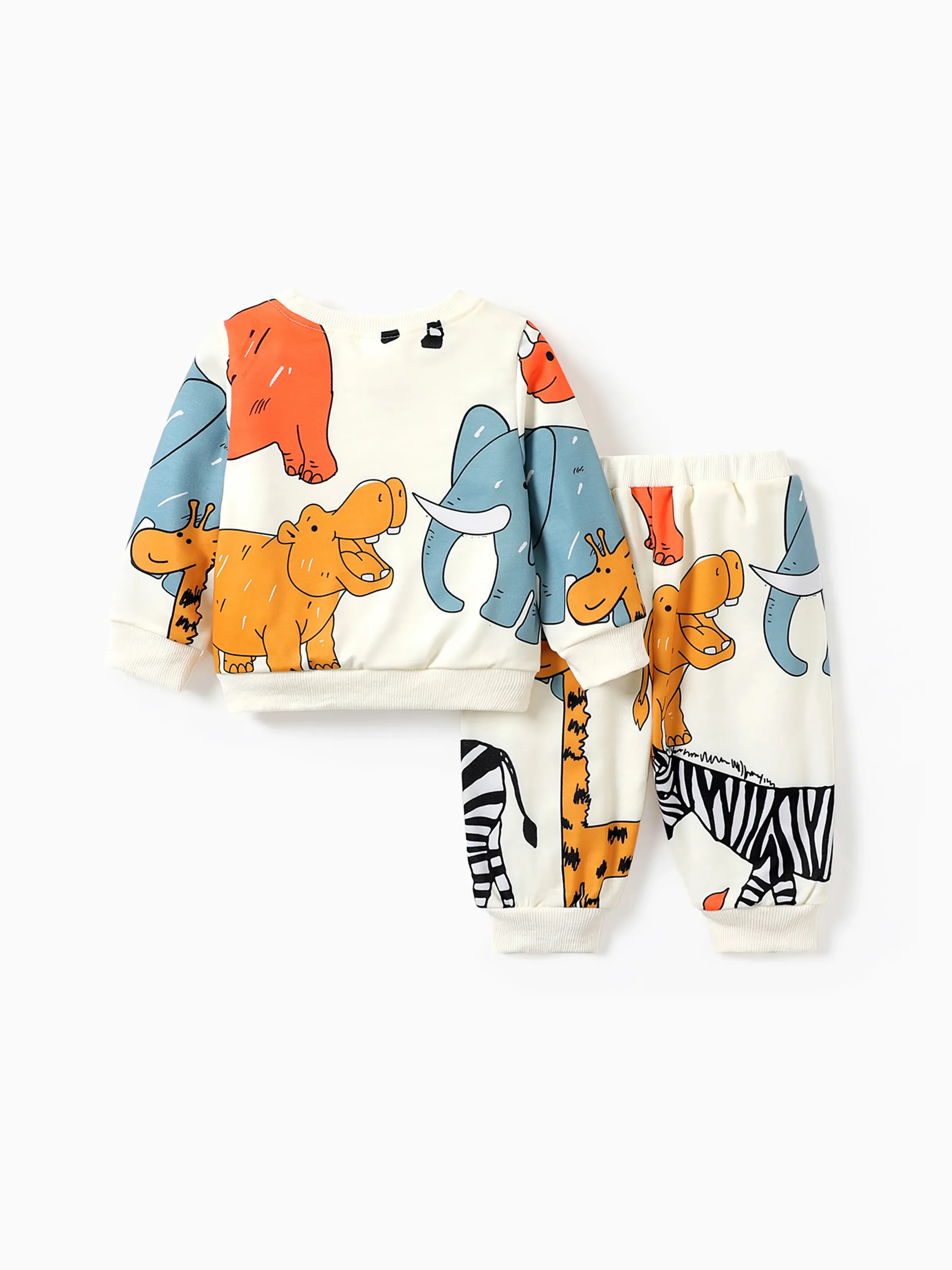 2pcs Baby Boy Animal-patterned Childlike Style Set Colorful - Image 2
