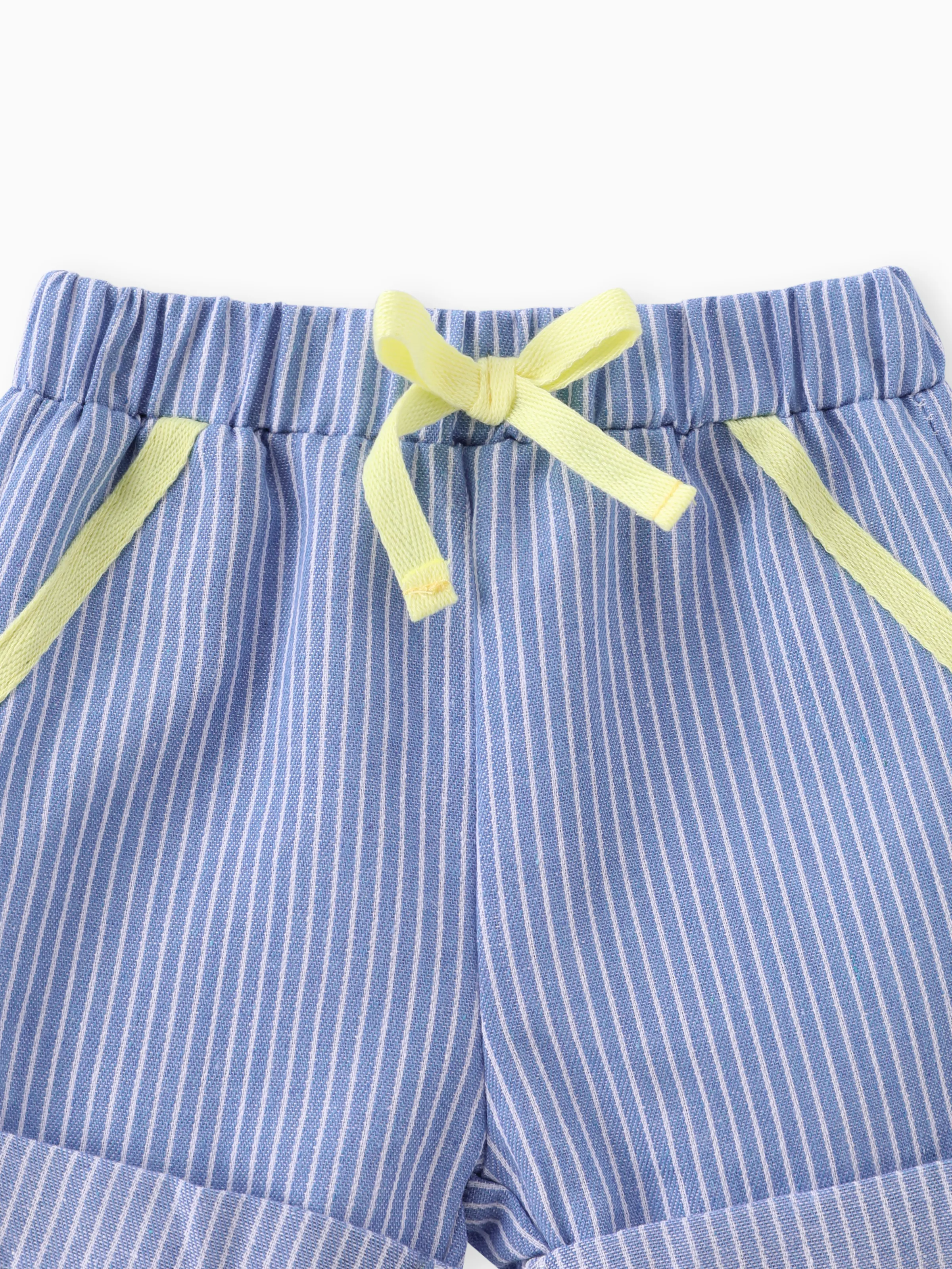 2pcs Baby Boy Whale Pattern Embroidery Short Sleeve Set Dark Blue - Image 7
