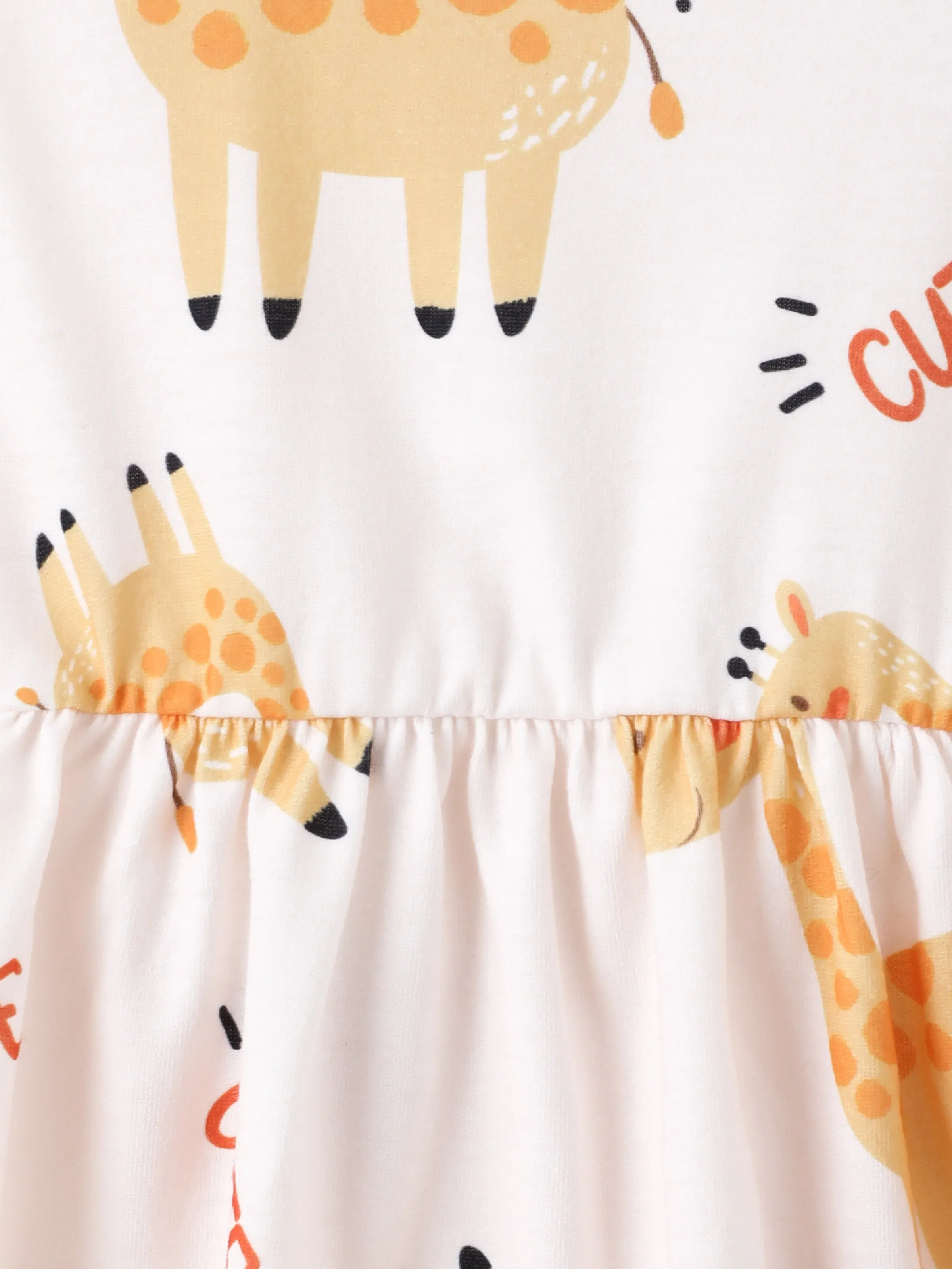2pcs Baby Girl Pink Cardigan and Elephant Print Dress Set Ginger-2 - Image 2