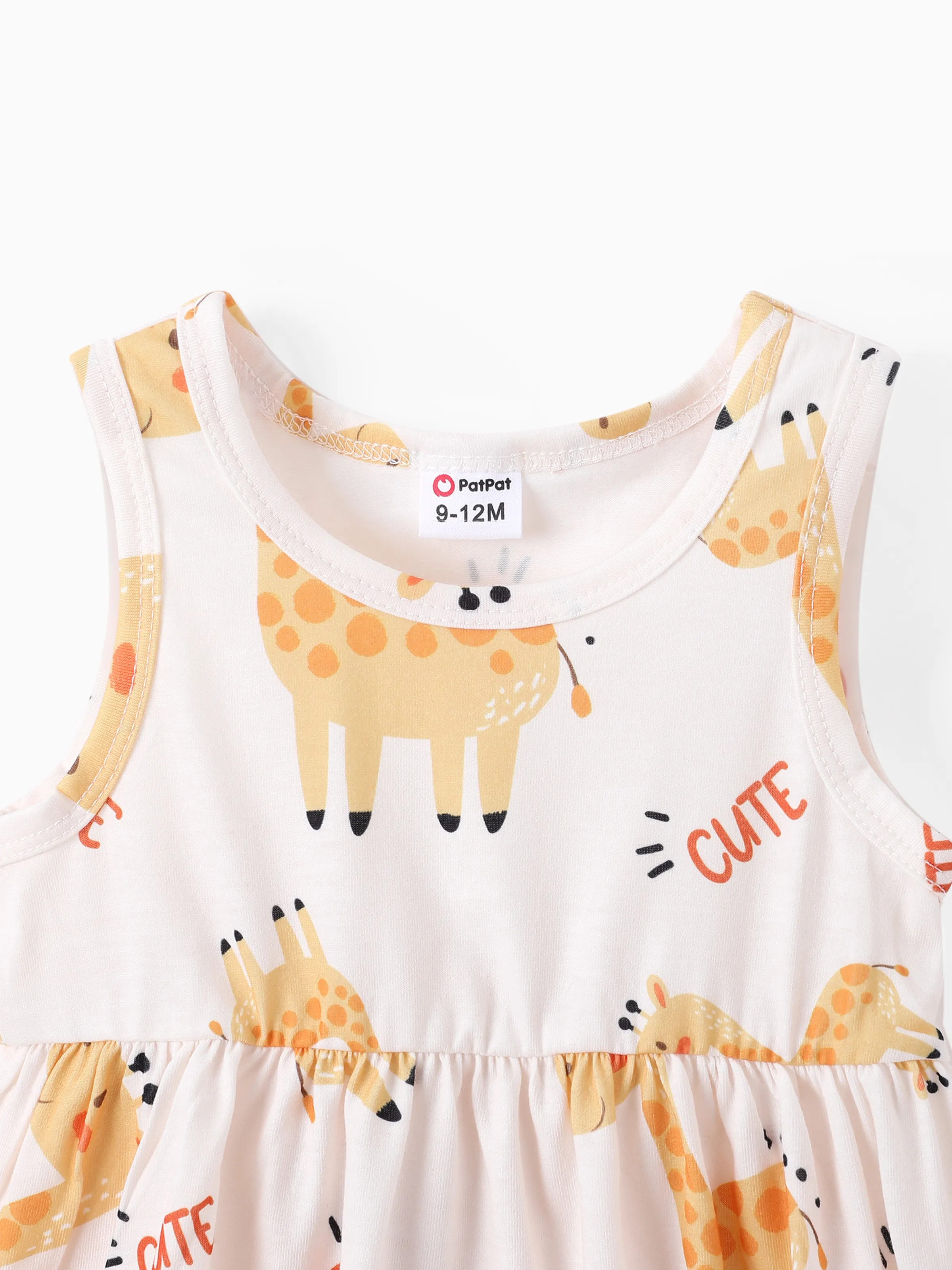2pcs Baby Girl Pink Cardigan and Elephant Print Dress Set Ginger-2 - Image 3