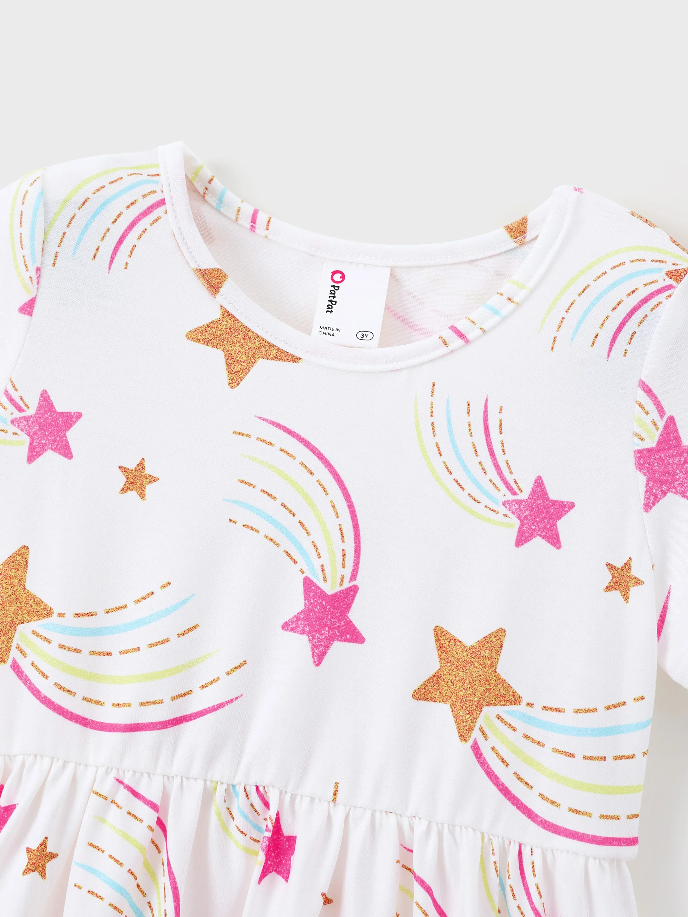 3-Pack Toddler Girl Childlike Printed Dresses Pink - Image 8