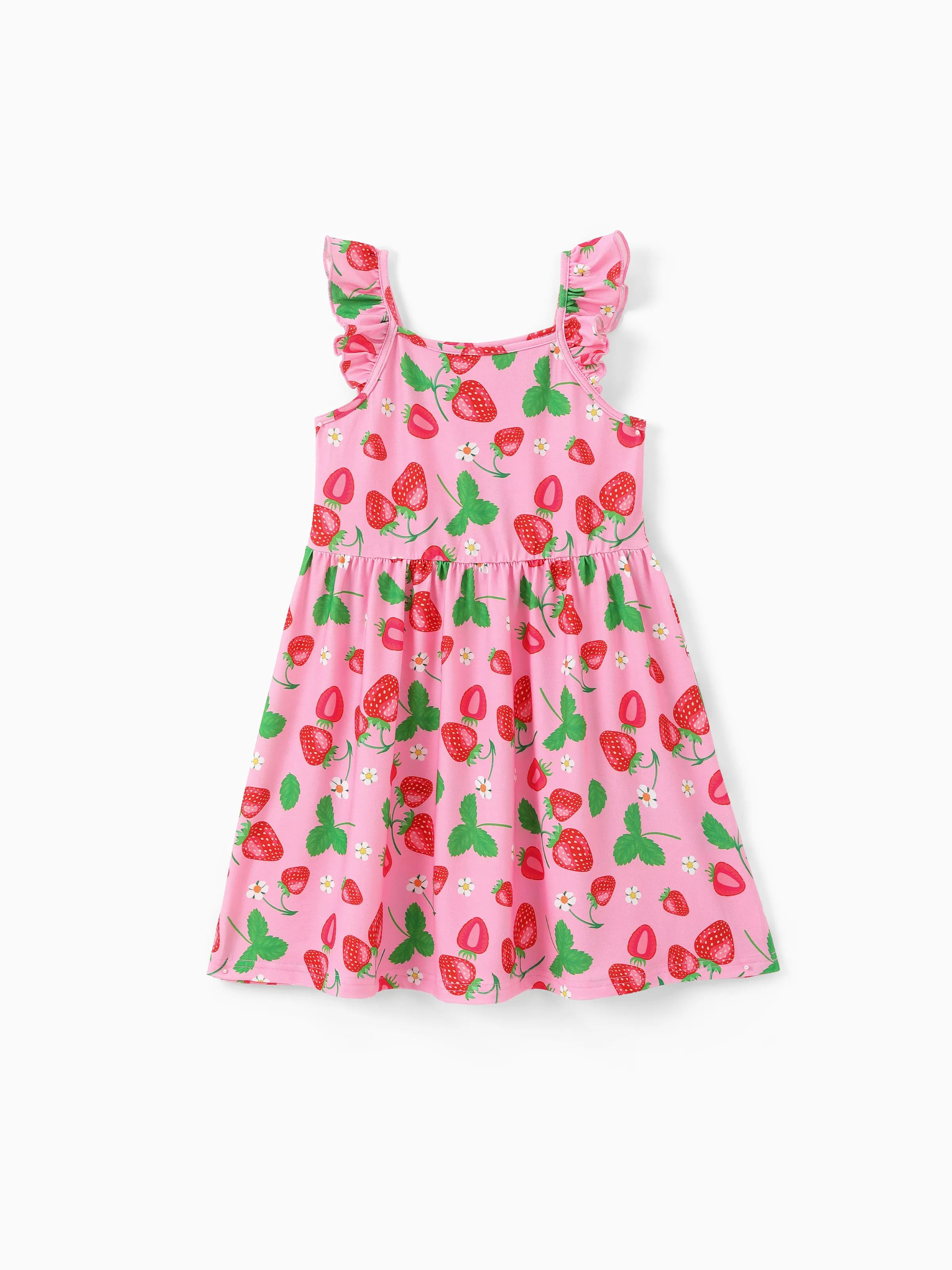 3-Pack Toddler/Kid Girl Childlike Flutter-sleeve Dresses Light Green - Image 5
