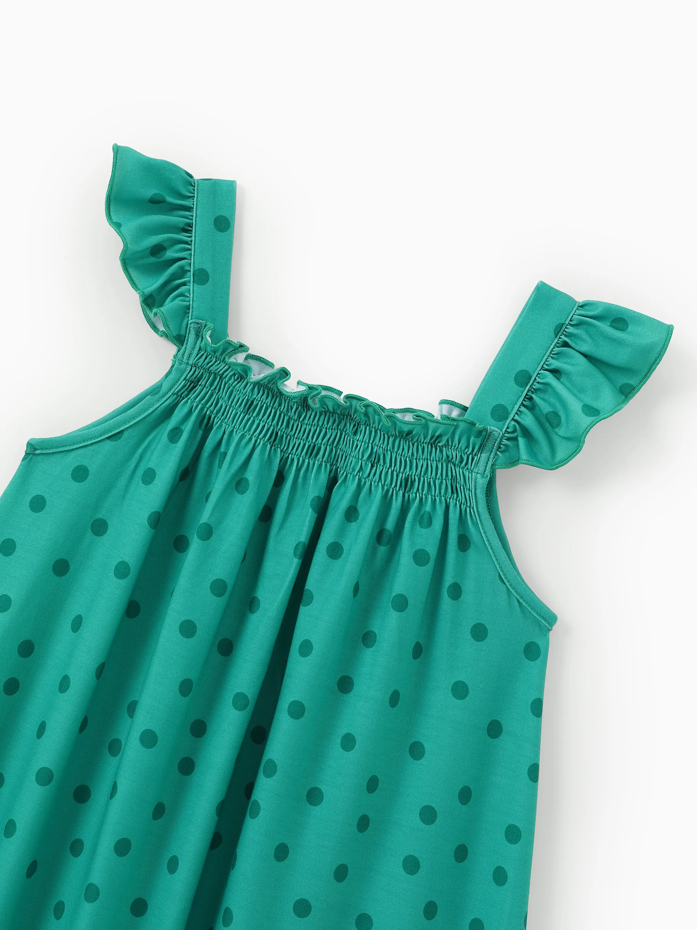 3-Pack Toddler/Kid Girl Childlike Flutter-sleeve Dresses Light Green - Image 9