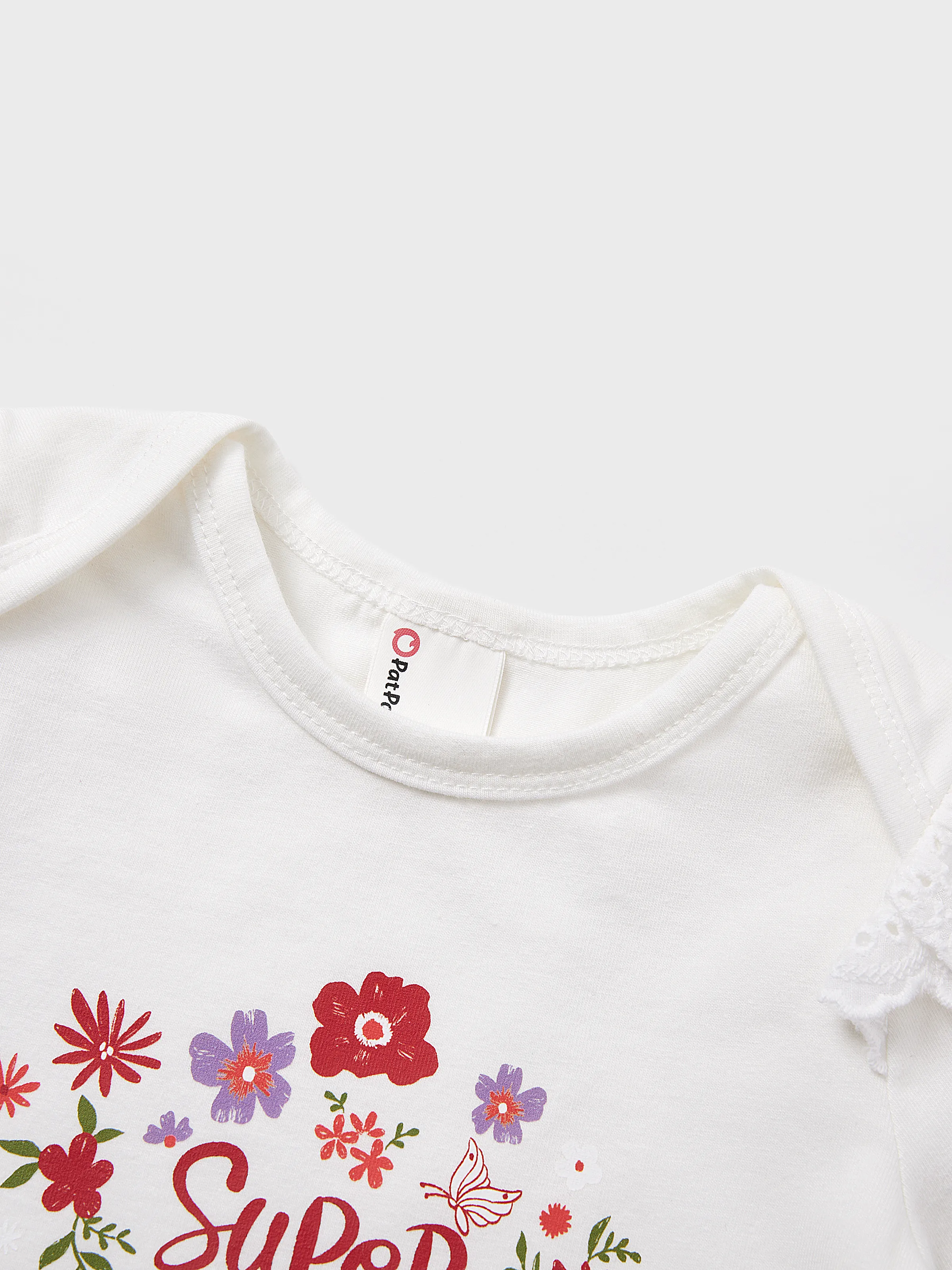3-Piece Baby Girl Letter Print Romper and Polka dots Shorts and Headband Set Red - Image 5