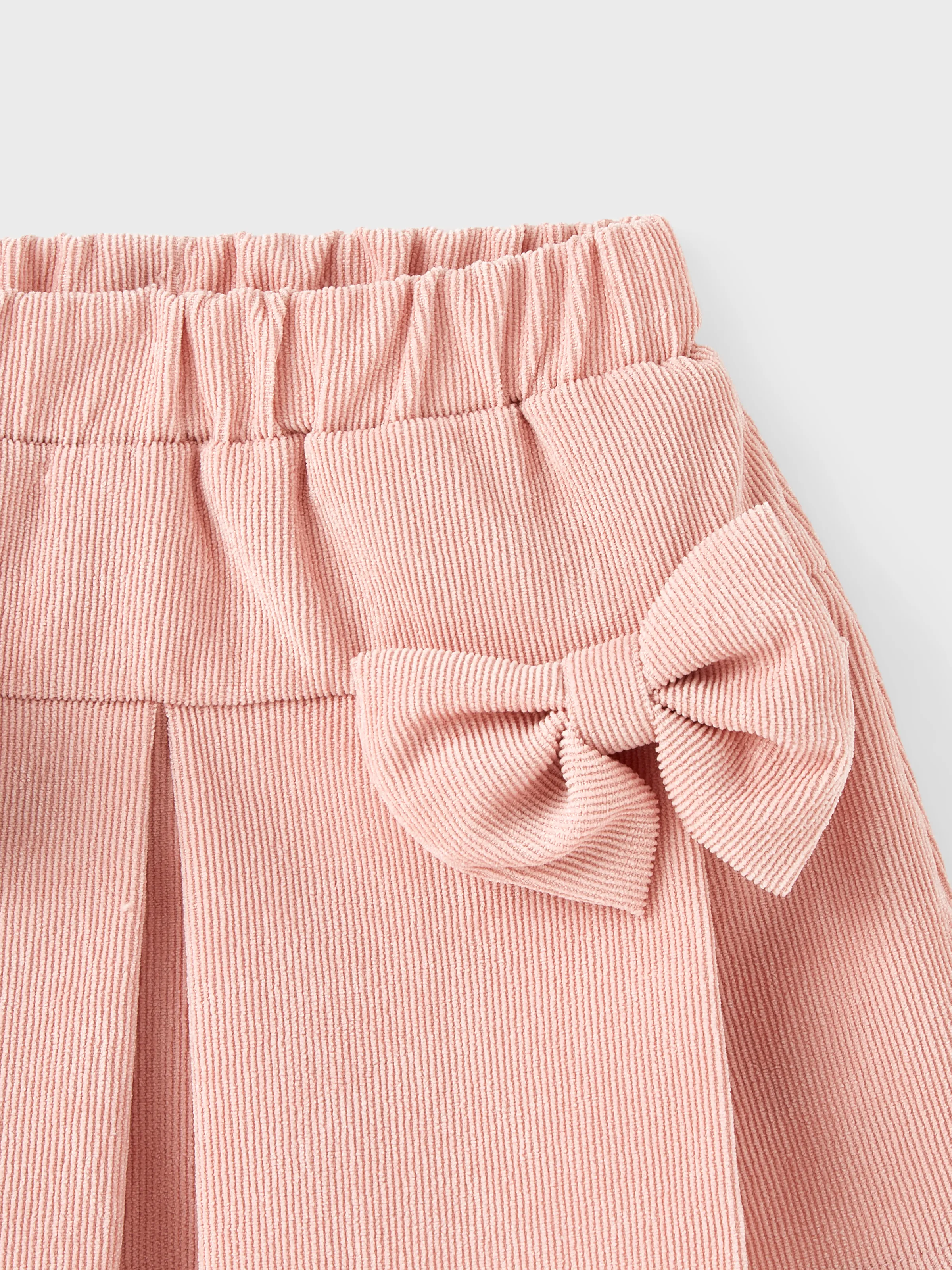 3pcs Baby Girl 95% Cotton Ribbed Ruffle Short-sleeve Tee and Bow Front Skirt & Headband Set Pink - Image 10