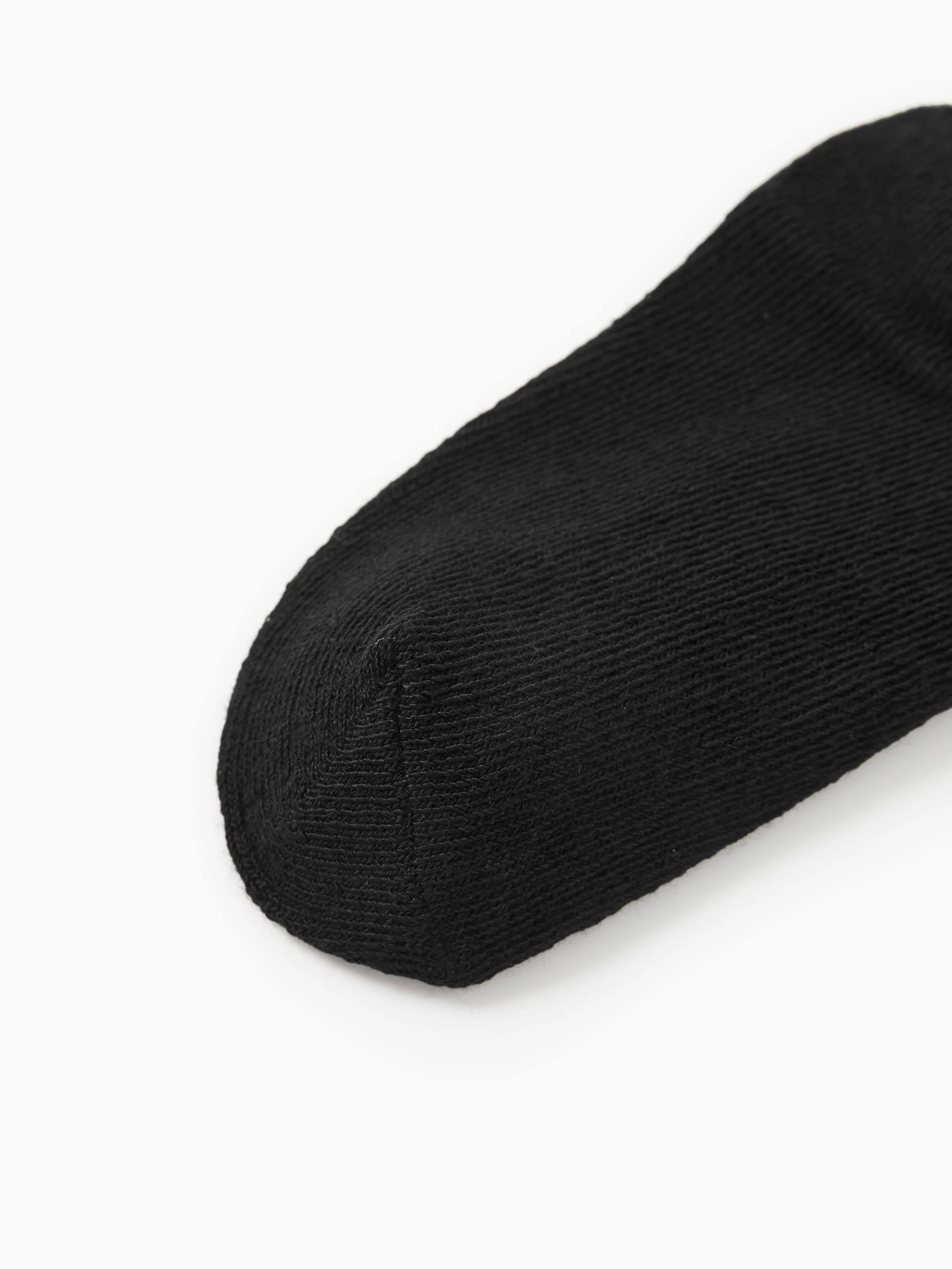 5-pairs Baby / Toddler / Kid Solid Socks Black - Image 4