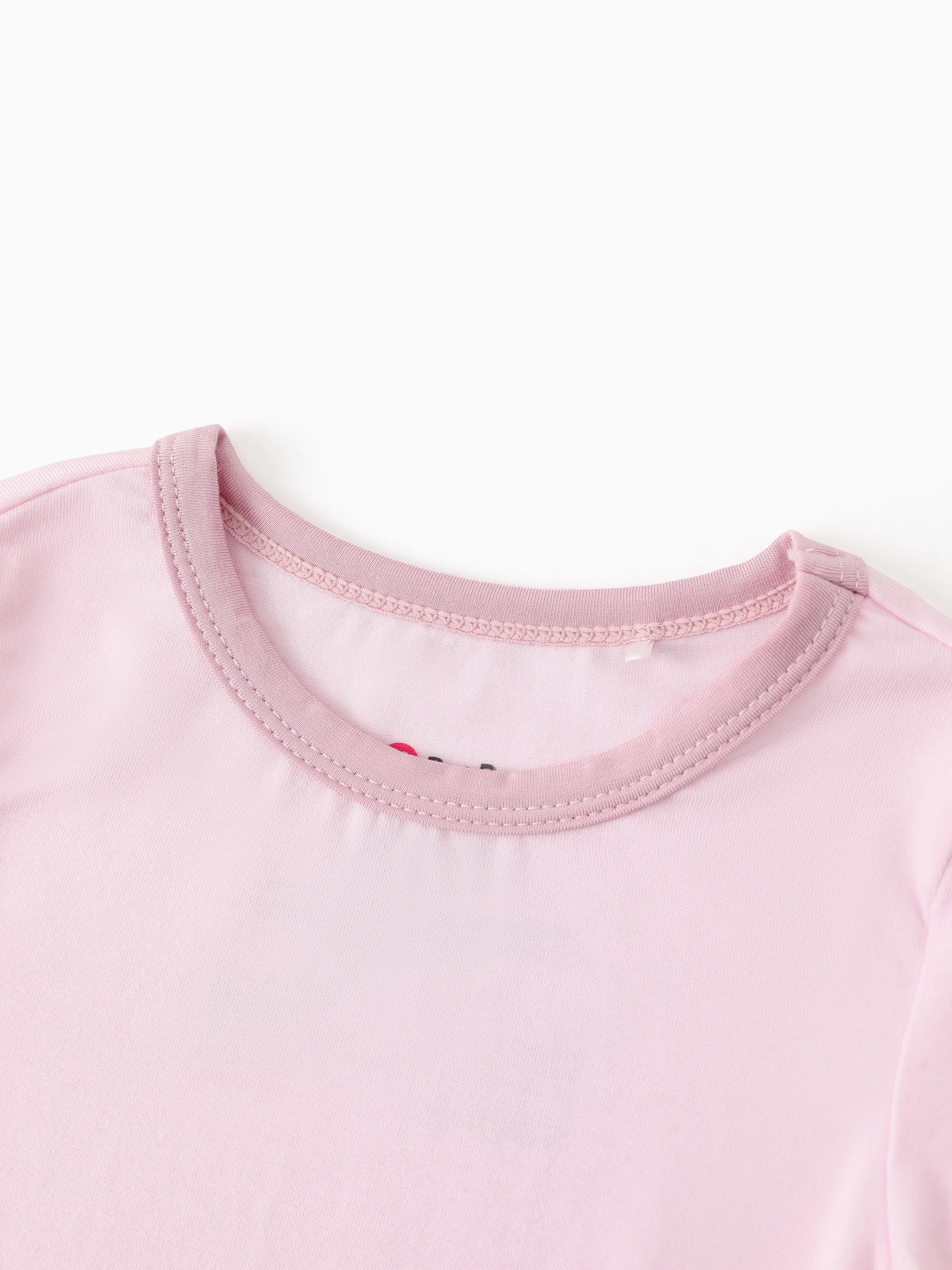 Baby 2-piece Tencel Modal Pajamas Set for Girls / Boys ( Snug-Fitting ) Pink - Image 2