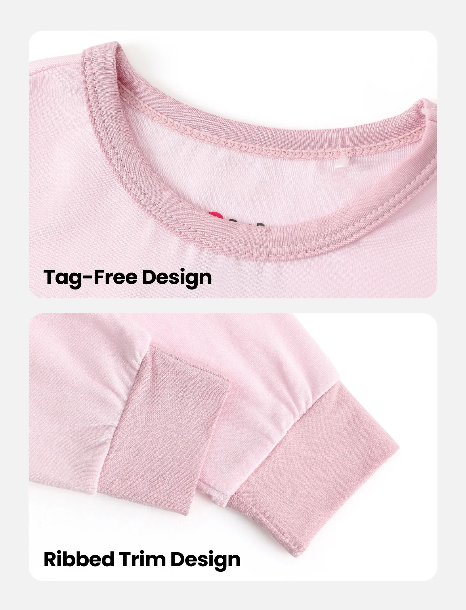 Baby 2-piece Tencel Modal Pajamas Set for Girls / Boys ( Snug-Fitting ) Pink - Image 7