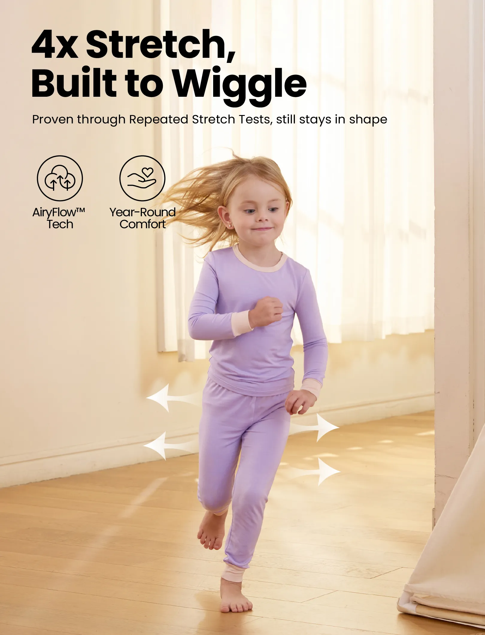 Baby 2-piece Tencel Modal Pajamas Set for Girls / Boys ( Snug-Fitting ) Purple - Image 6
