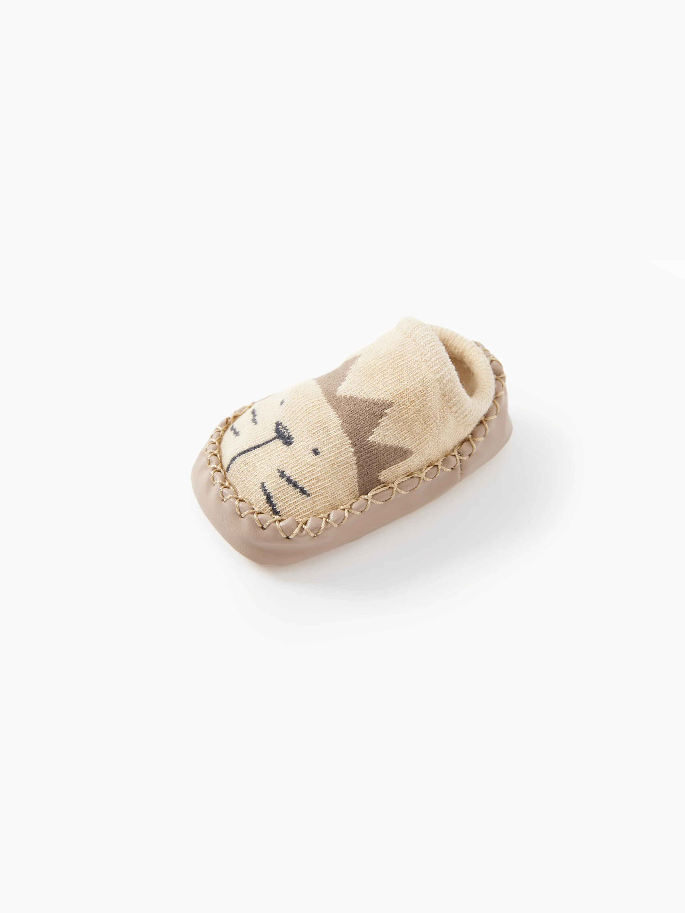 Baby Animal Print Antiskid Shoe Socks Brown - Image 3