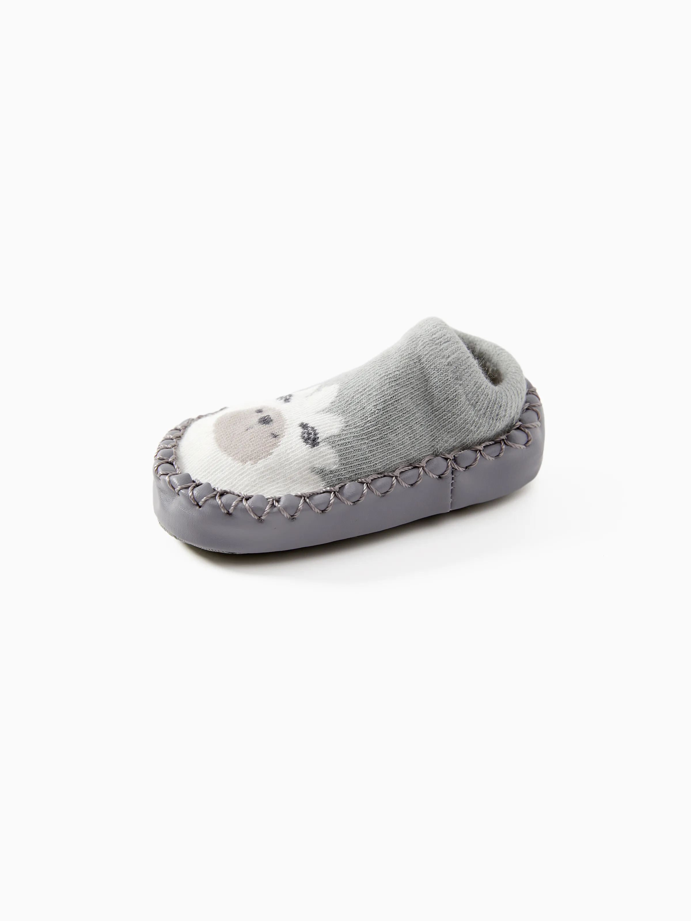 Baby Animal Print Antiskid Shoe Socks Grey - Image 3