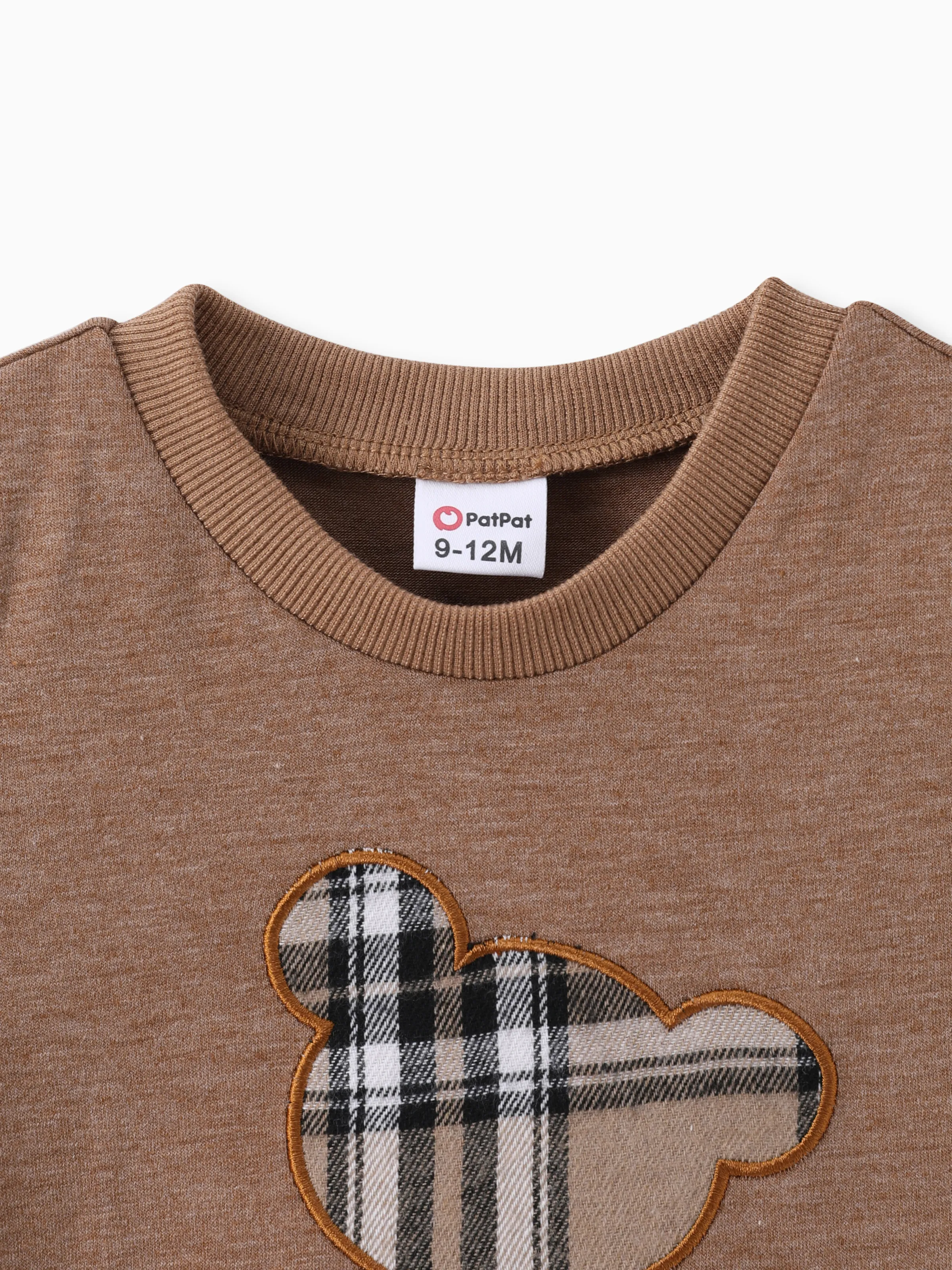 Baby Boy 2pcs Bear Style Short-sleeve Tee & Shorts Set Brown - Image 3