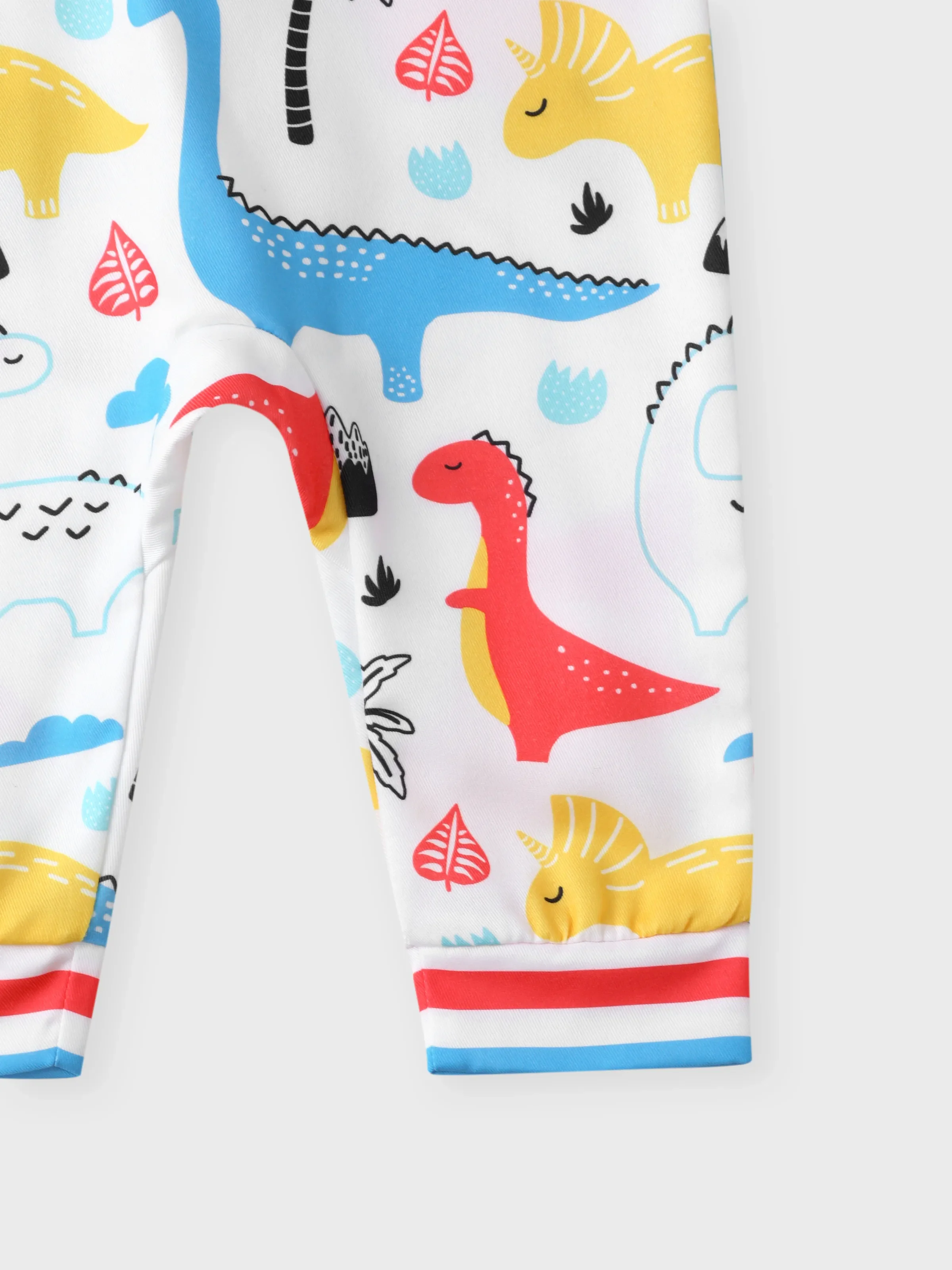 Baby Boy All Over Multicolor Dinosaur Print Sleeveless Jumpsuit Overalls Multi-color - Image 4