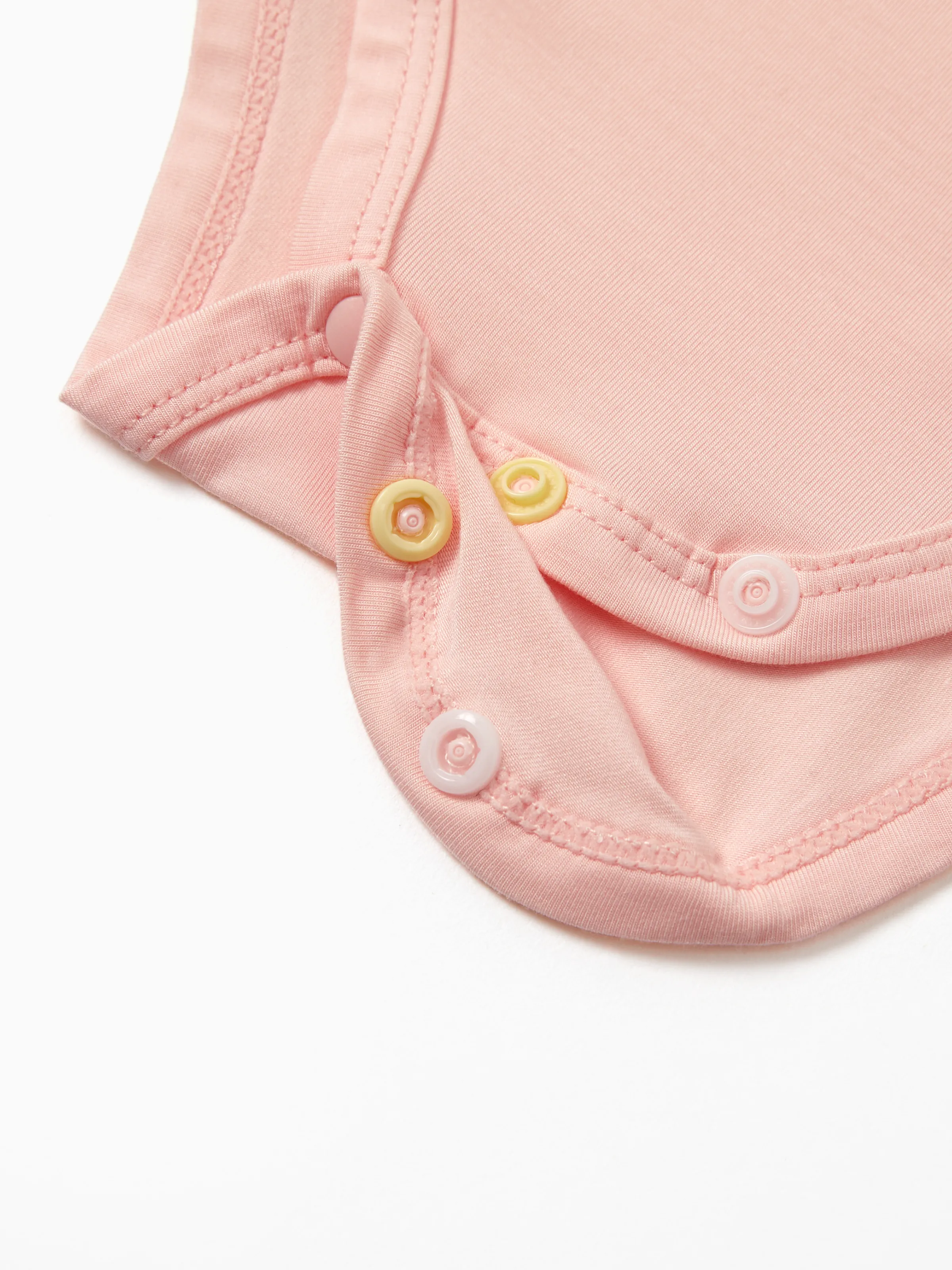 Baby Boy/Girl 4-Piece Modal Solid Color Rompers Set Pink - Image 2