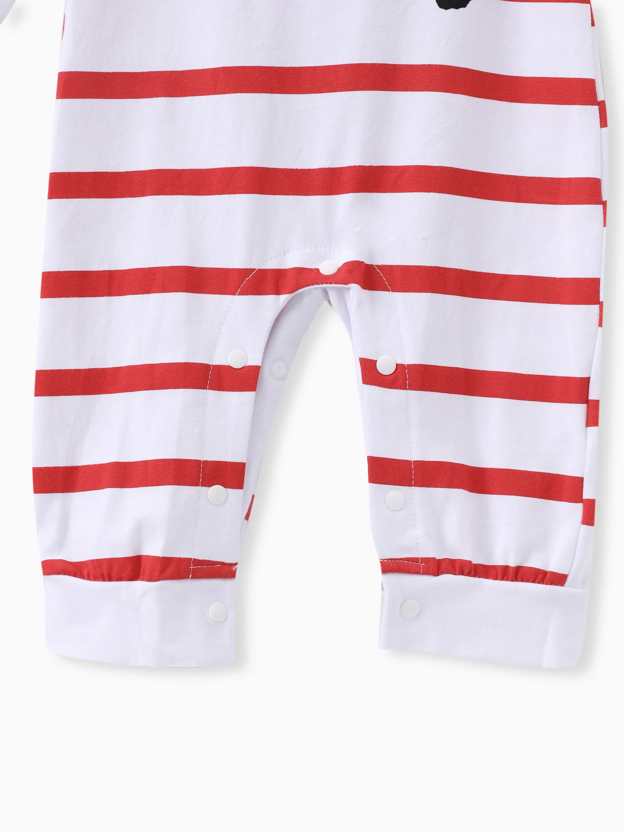 Baby Boy/Girl 95% Cotton Long-sleeve Love Heart Letter Print Stars/Striped Jumpsuit Red - Image 6