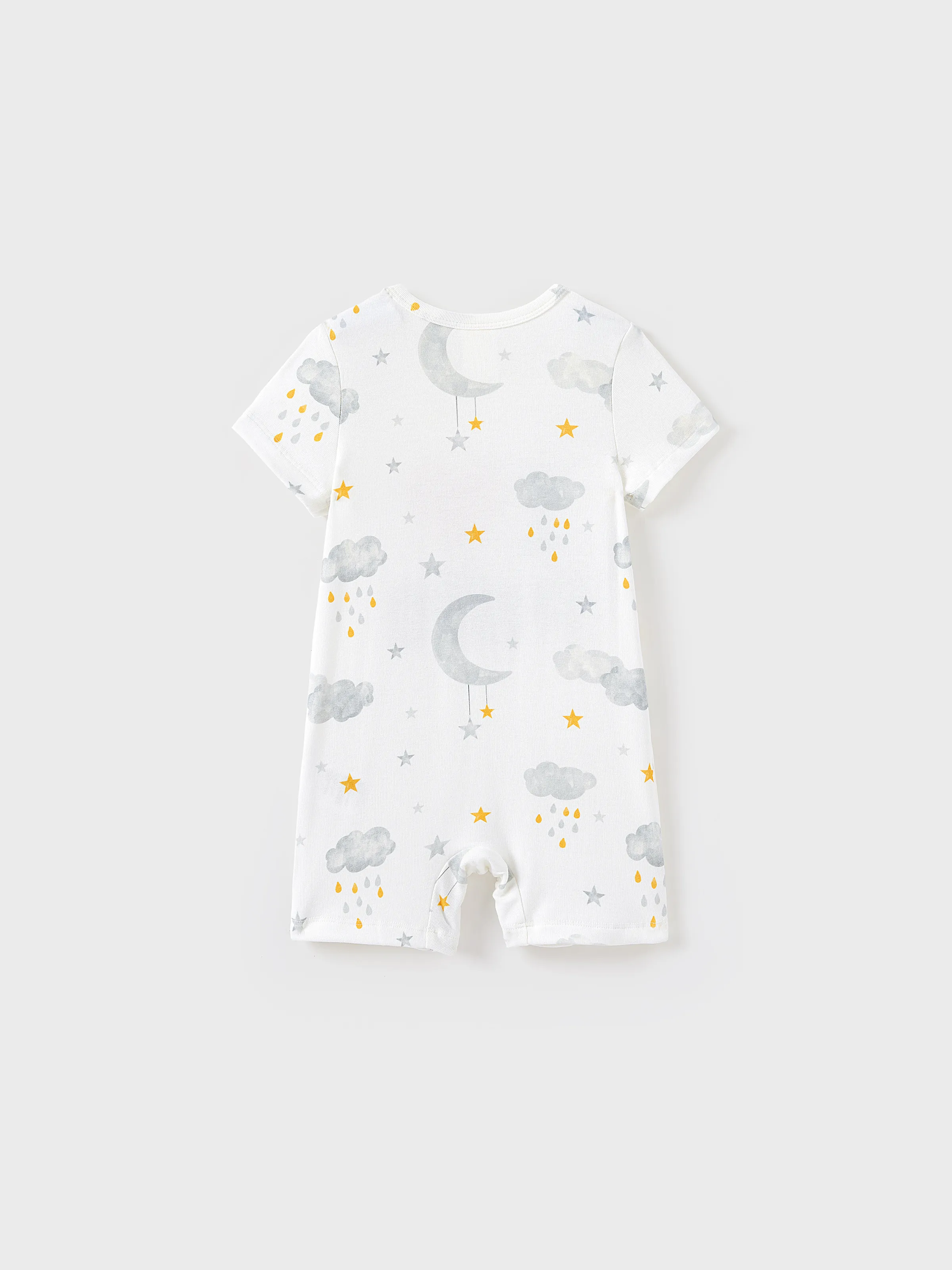 Baby Boy/Girl Childlike Letter Print Romper Grey - Image 2