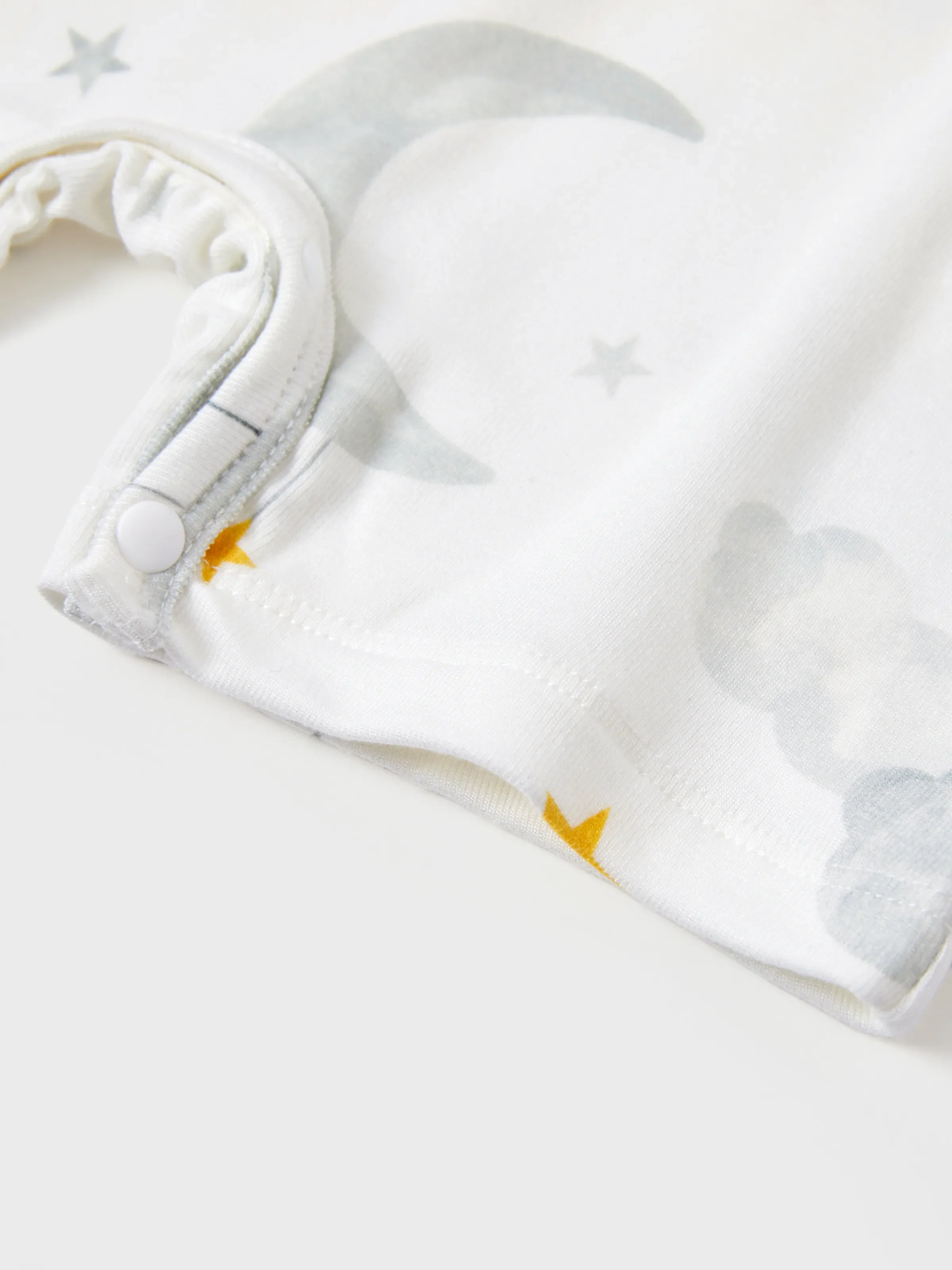Baby Boy/Girl Childlike Letter Print Romper White - Image 6