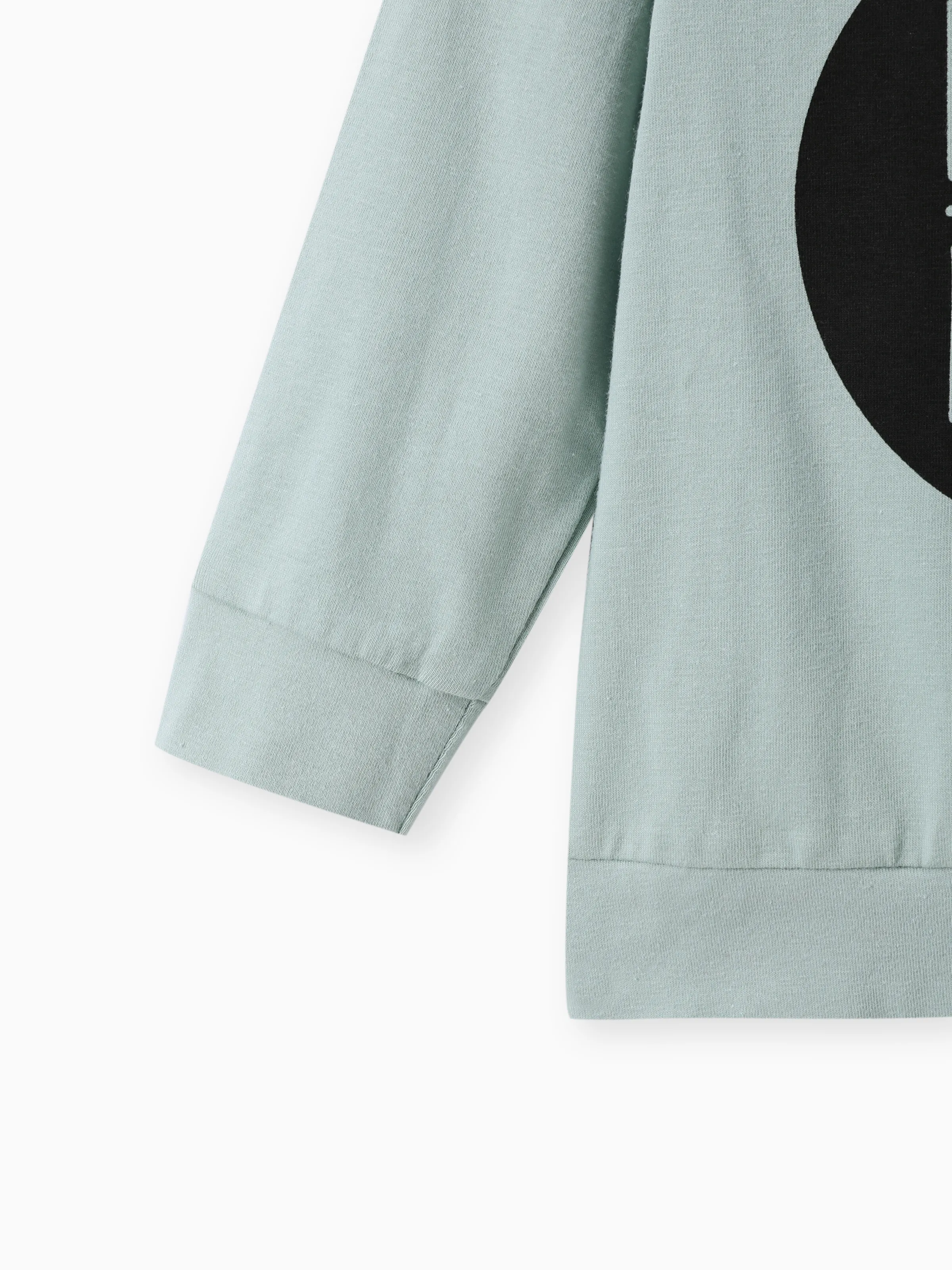 Baby Boy/Girl Clothes 2pcs 95% Cotton Long-sleeve Letter Print Sweatshirt and Pants Set Mint Green - Image 5