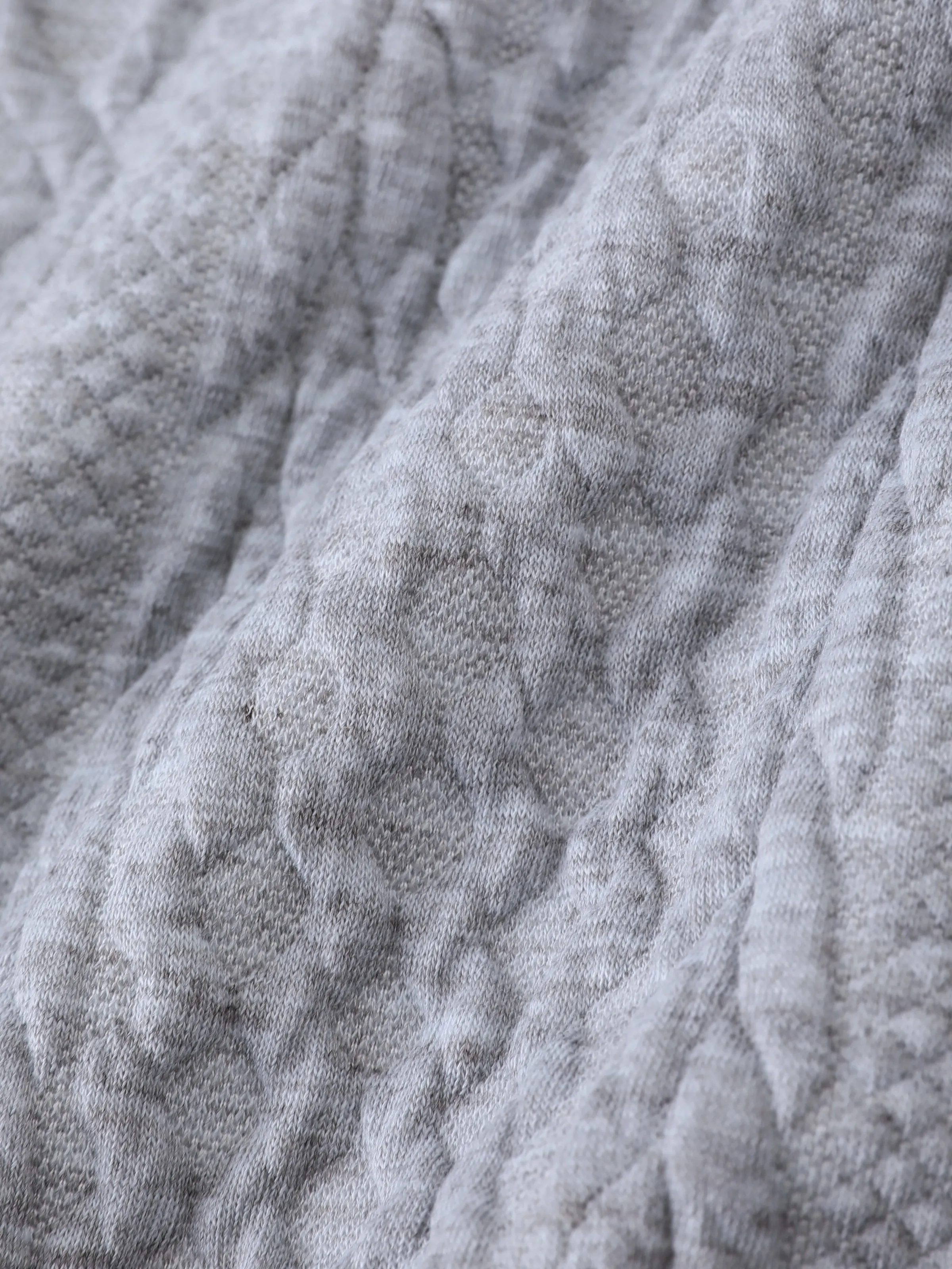 Baby Boy/Girl Clothes 2pcs Solid Knitted Sweatshirt and Pants Set Light Grey - Image 5