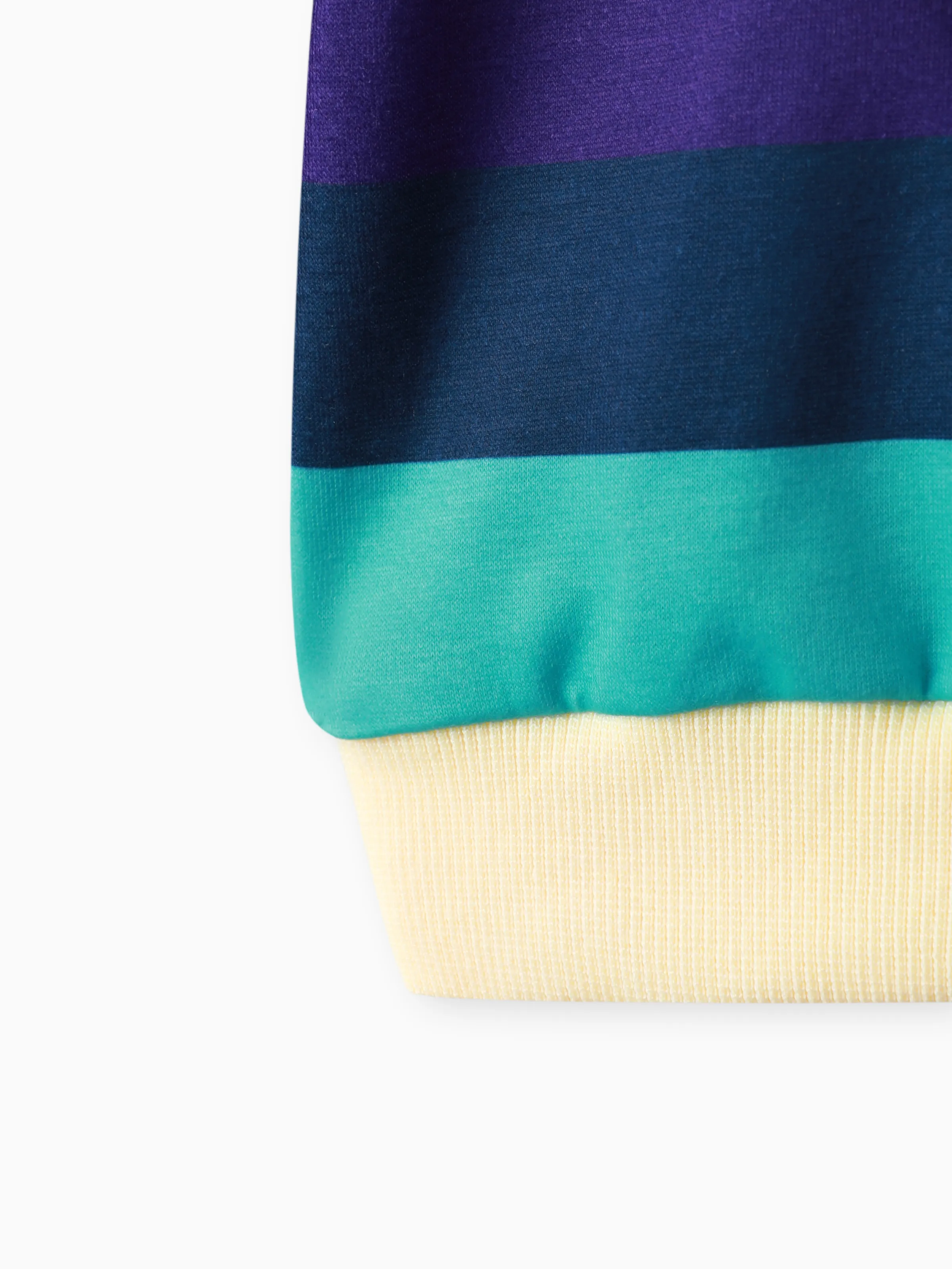 Baby Boy/Girl Heart & Letter Print Rainbow Colorblock Long-sleeve Sweatshirt Multi-color - Image 4