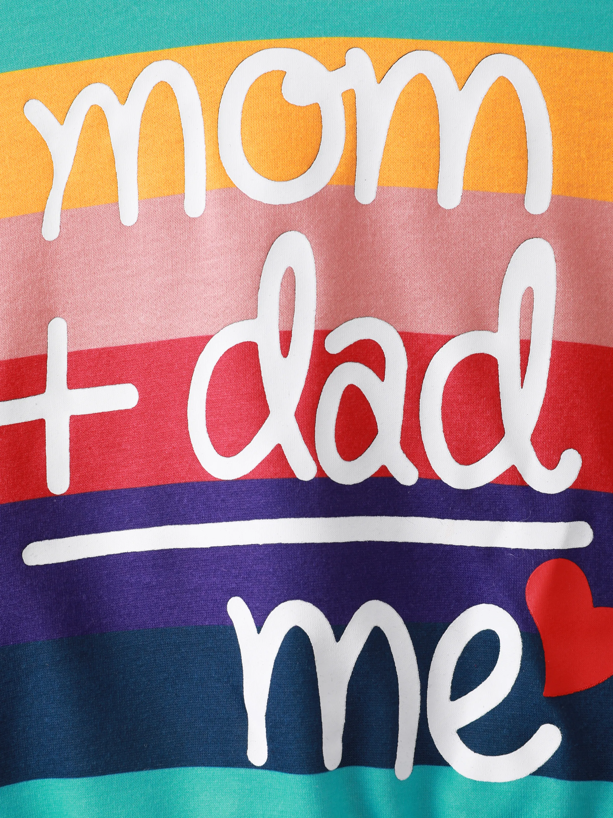 Baby Boy/Girl Heart & Letter Print Rainbow Colorblock Long-sleeve Sweatshirt Multi-color - Image 5