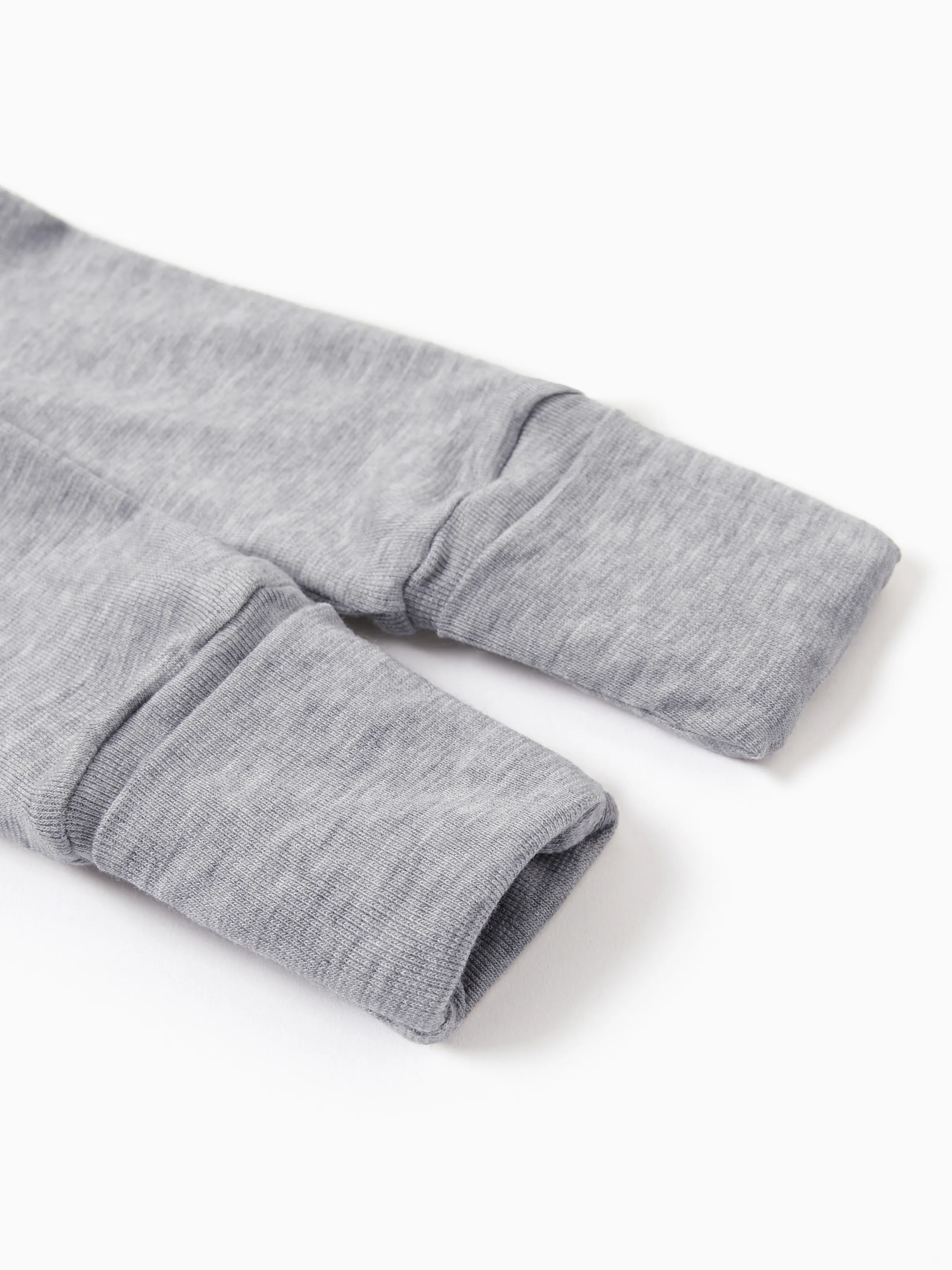 Baby Boy/Girl Solid Color Baby Sleeping Bag Infant Gown with Hat Grey - Image 10
