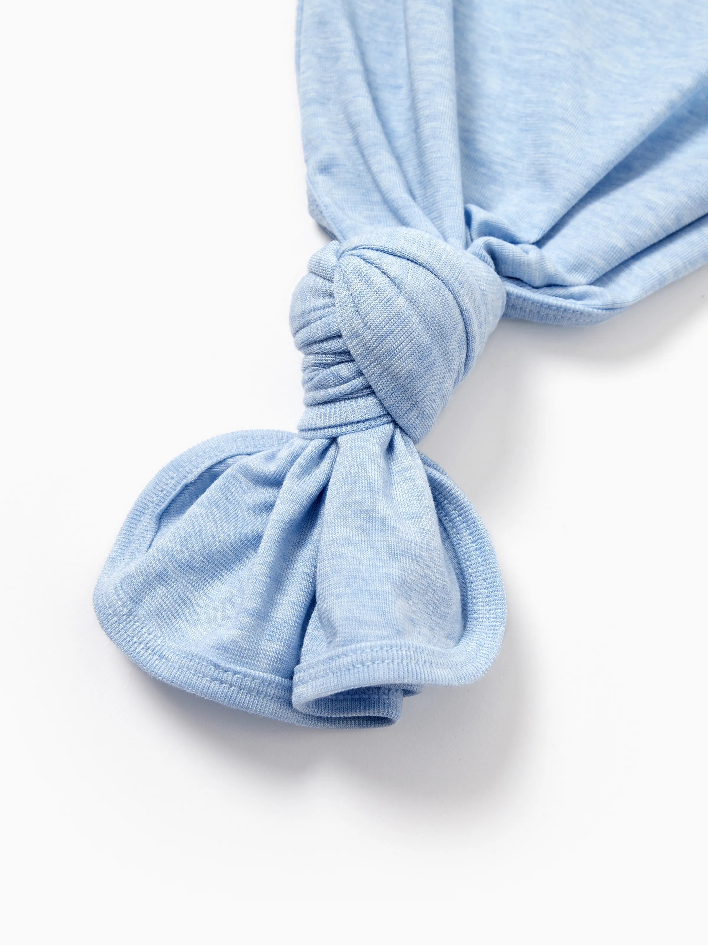 Baby Boy/Girl Solid Color Baby Sleeping Bag Infant Gown with Hat Light Blue - Image 9