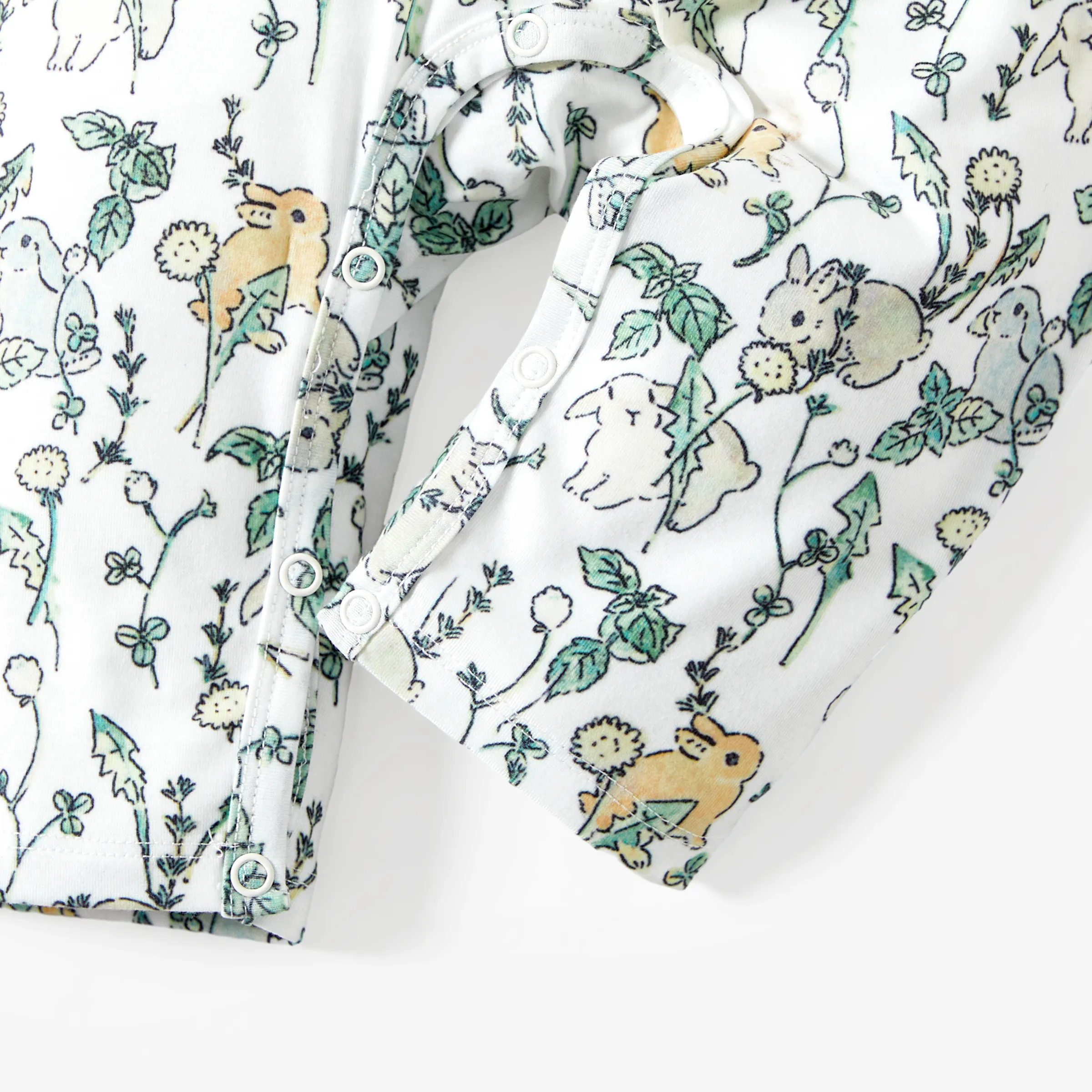 Baby Girl Clothes Floral Print Jumpsuit Color block - Image 5