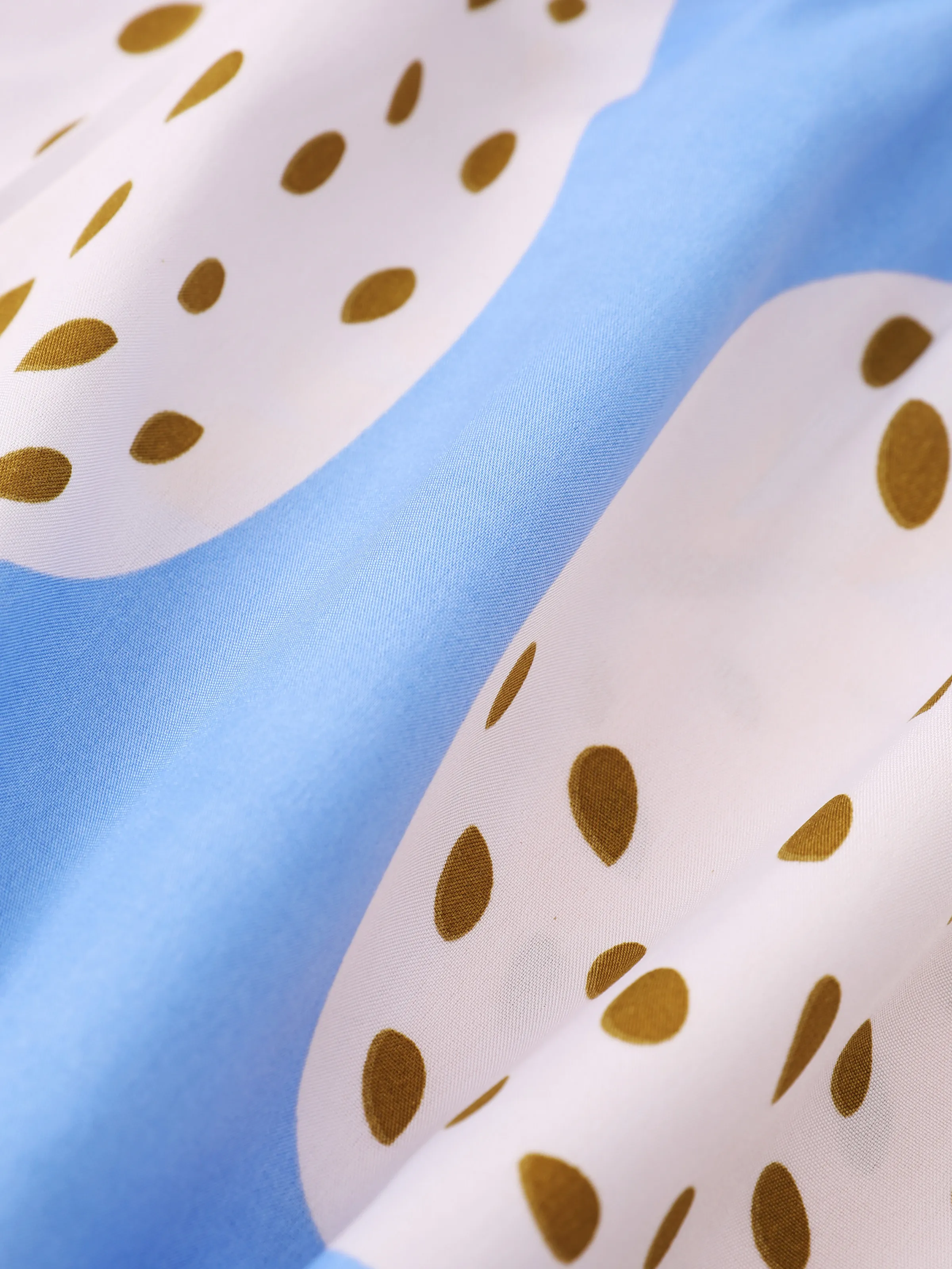 Baby Girl Strawberry Print Flutter-sleeve Dress Blue - Image 7