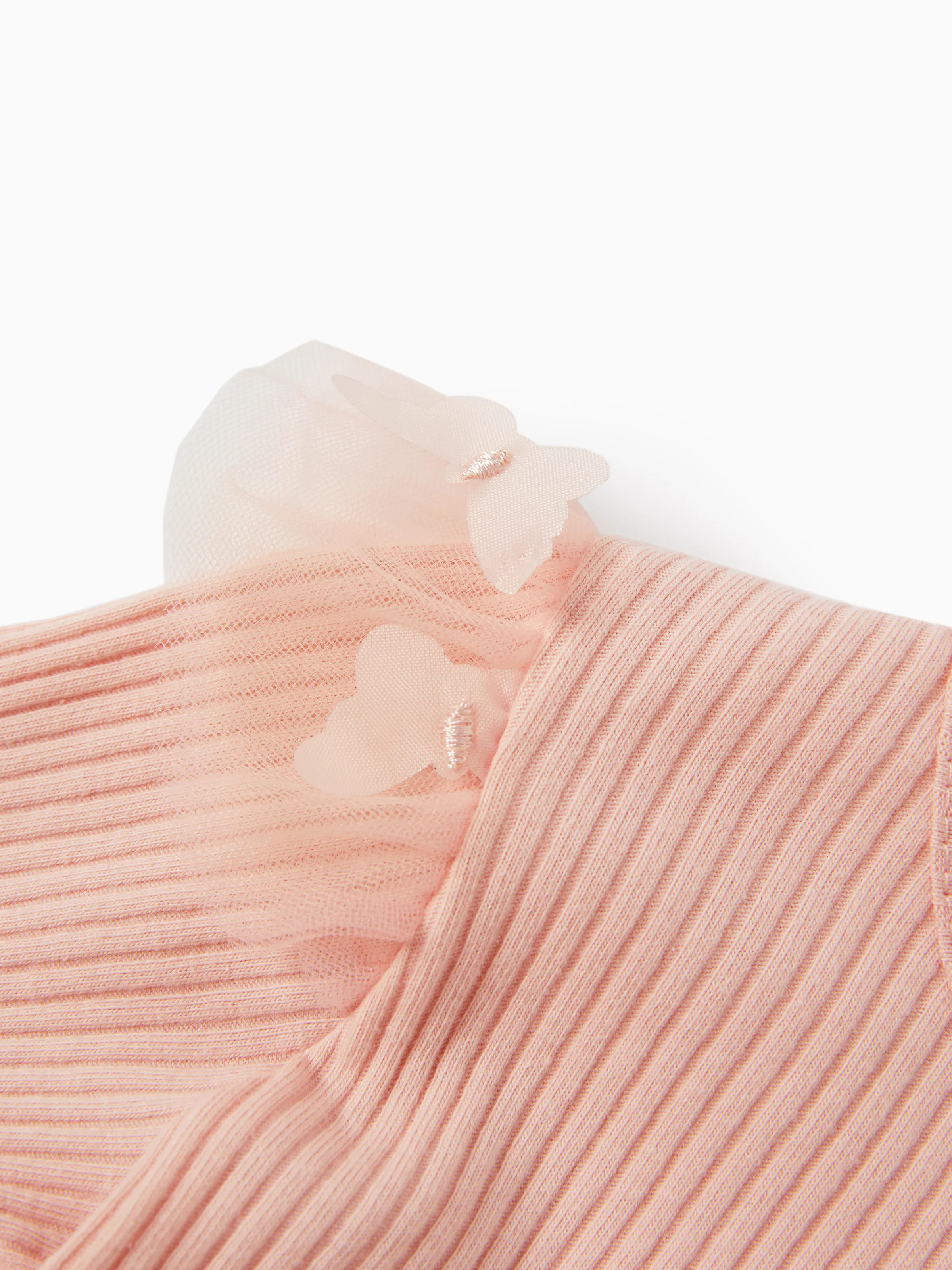 Baby Girl Sweet 3D Flower Mesh Dress incarnadinepink - Image 4