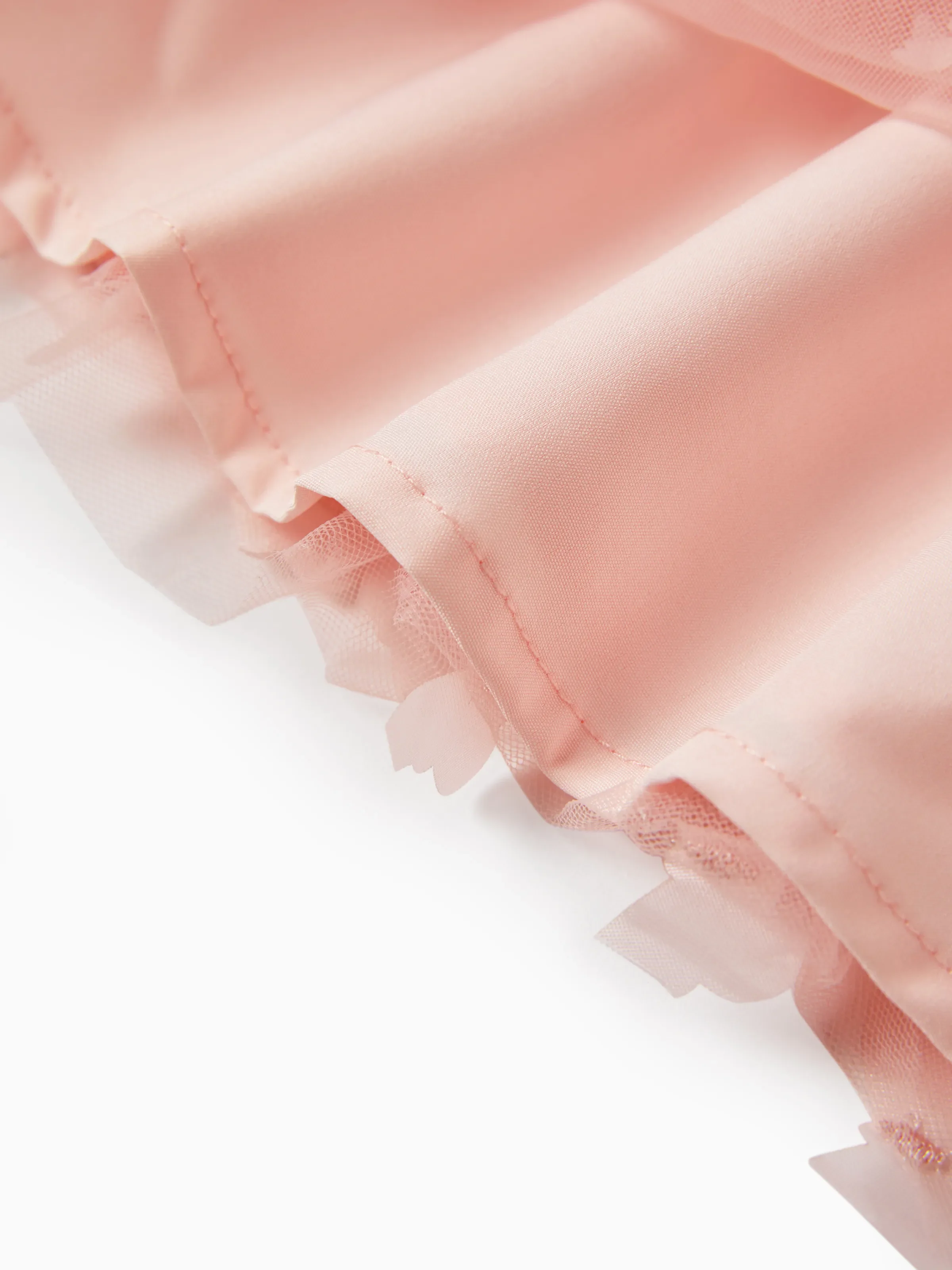 Baby Girl Sweet 3D Flower Mesh Dress incarnadinepink - Image 7