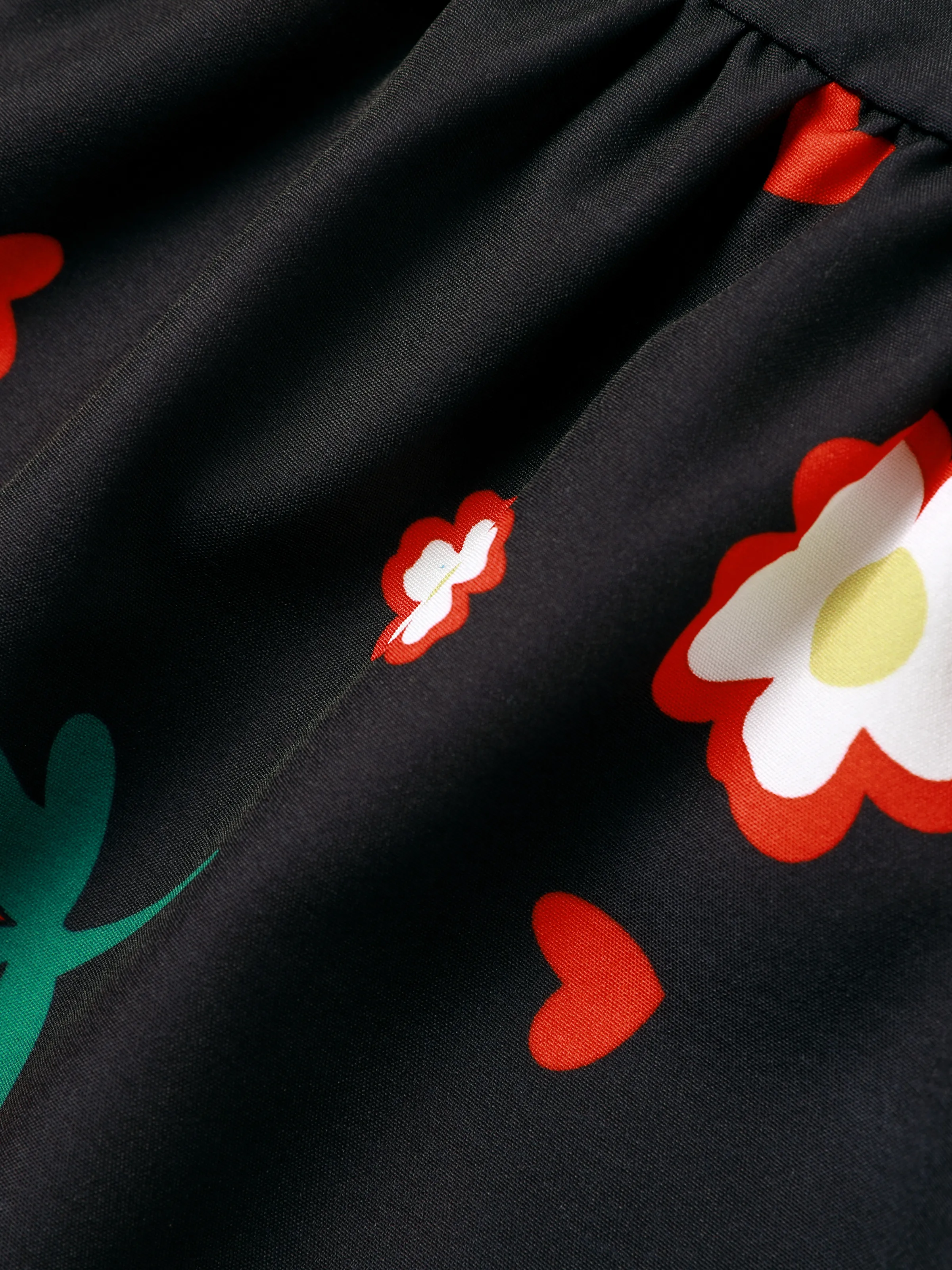 Baby Girl Sweet Strawberry Lace Dress Black - Image 2