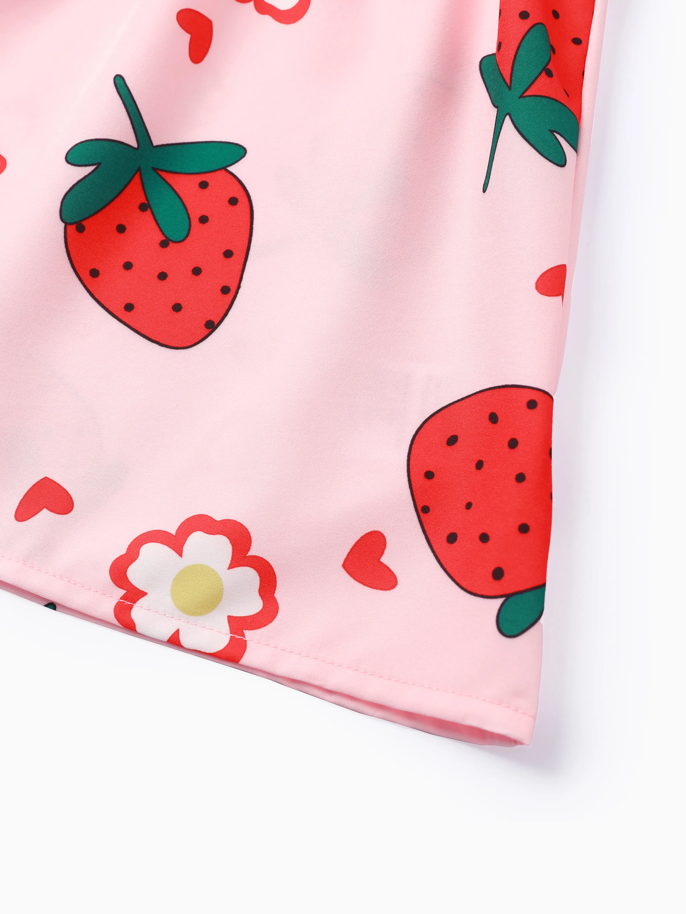 Baby Girl Sweet Strawberry Lace Dress Pink - Image 6