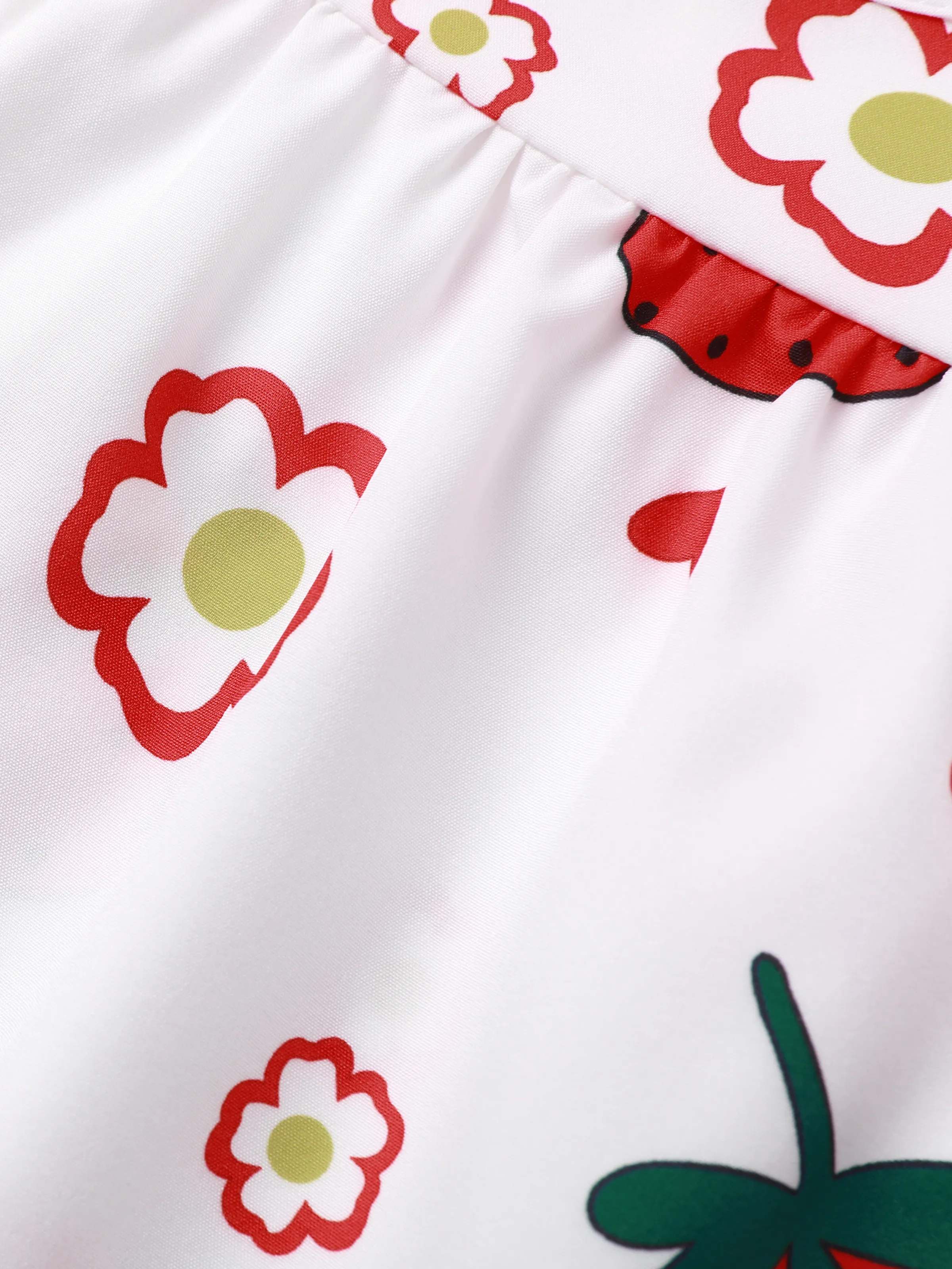 Baby Girl Sweet Strawberry Lace Dress White - Image 5