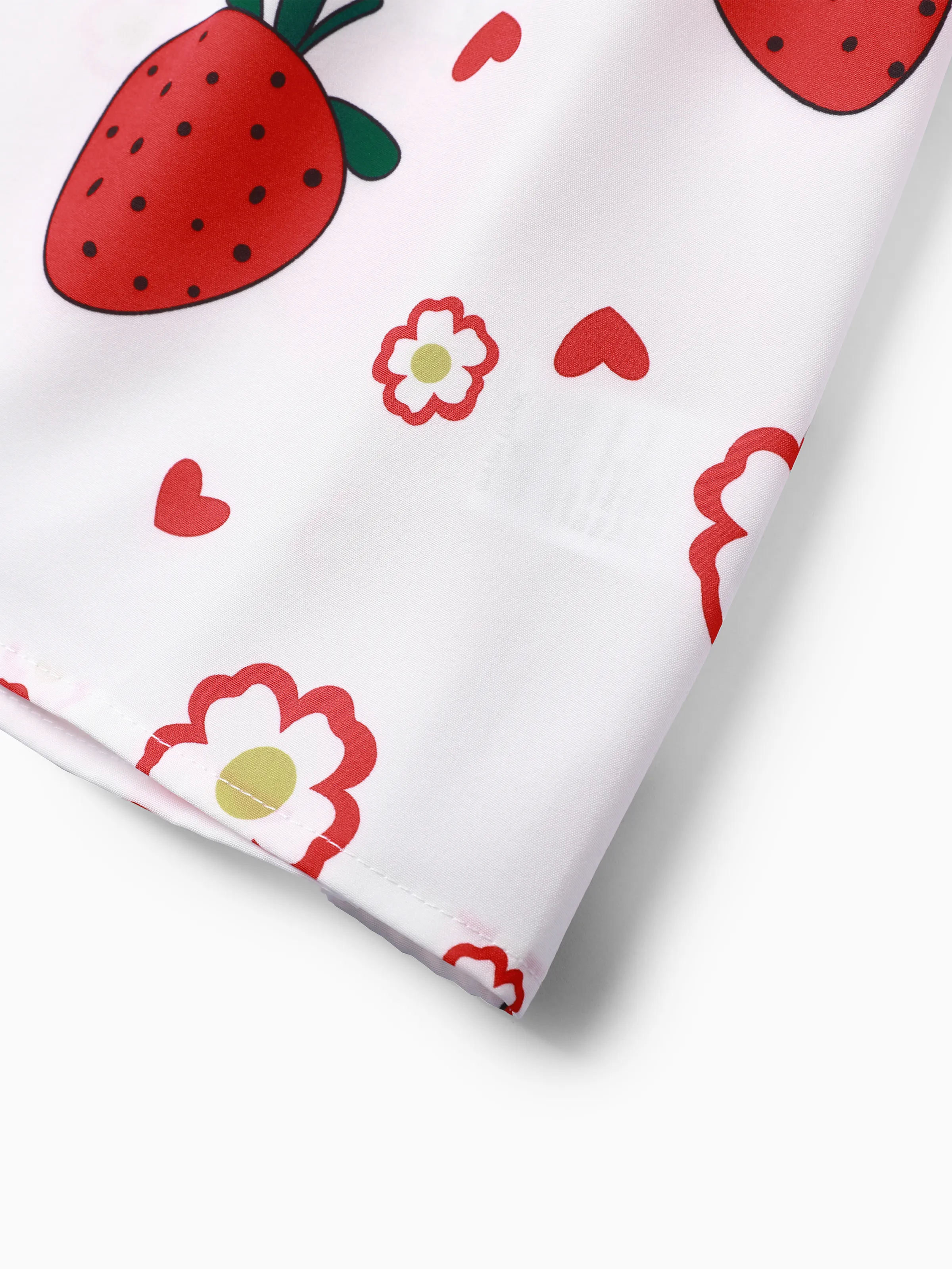 Baby Girl Sweet Strawberry Lace Dress White - Image 6