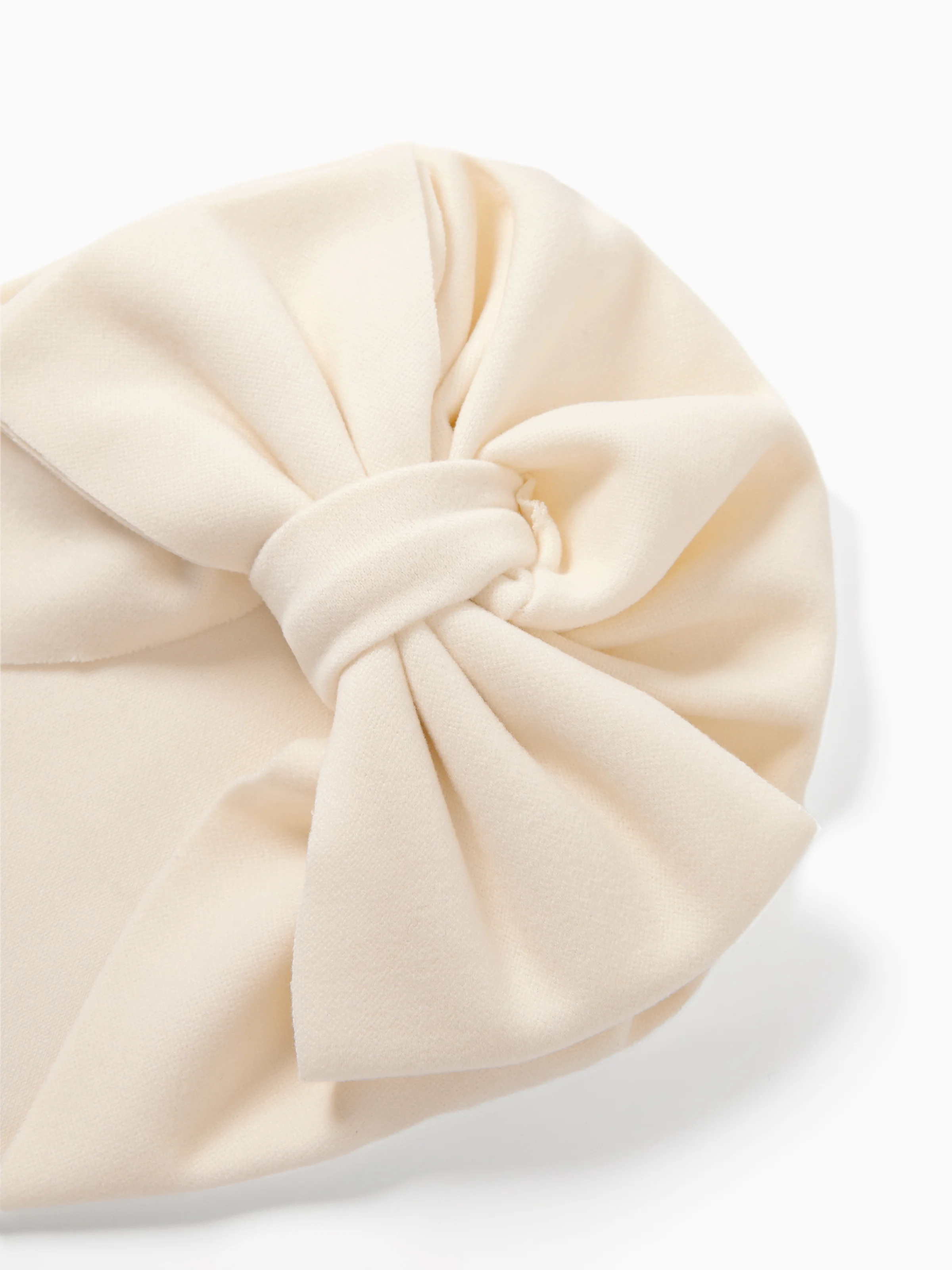 Baby / Toddler Solid Bowknot Hat Beige - Image 2
