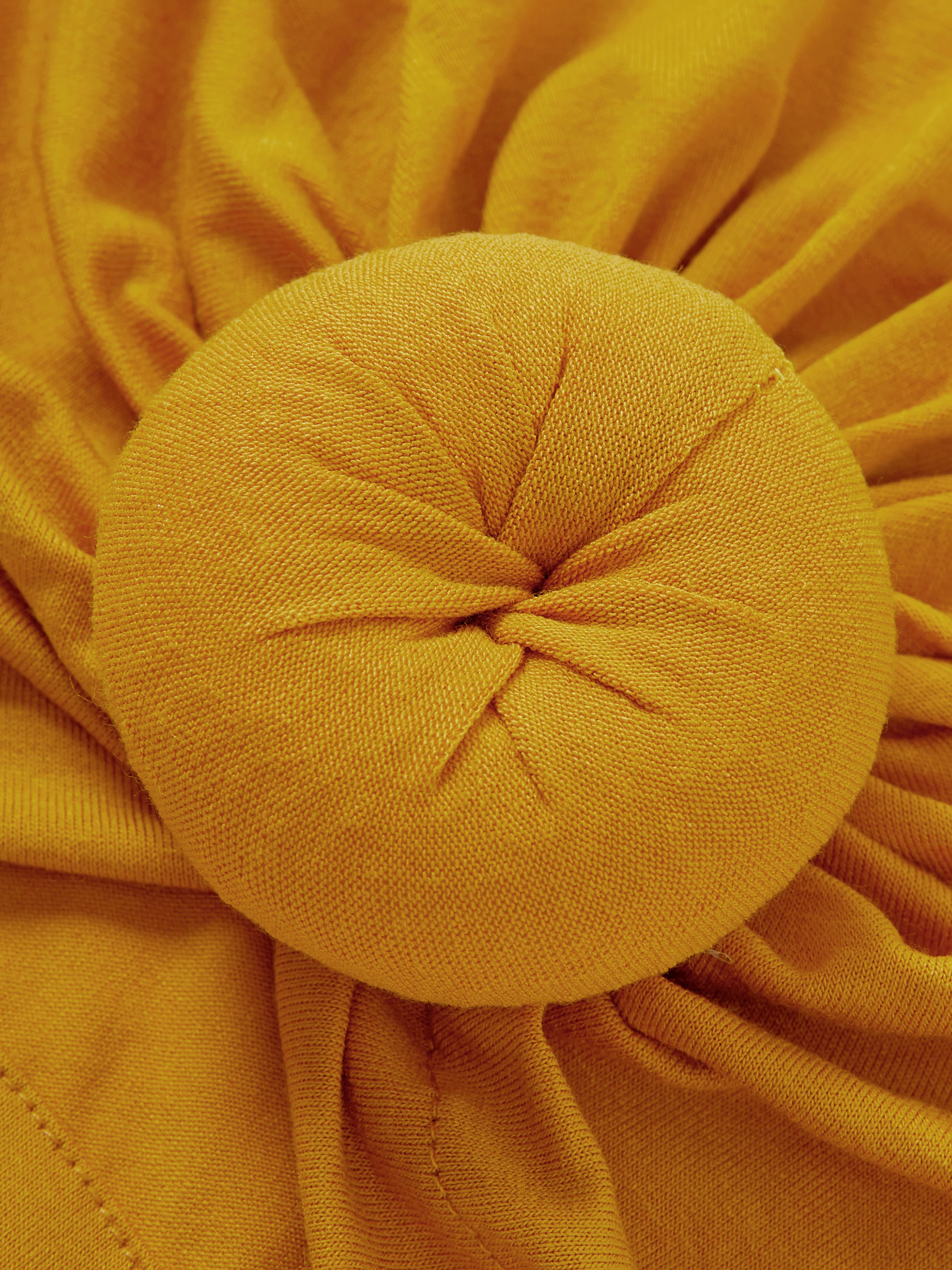 Baby / Toddler Sweet Solid Knot Newborn Hat Ginger - Image 2