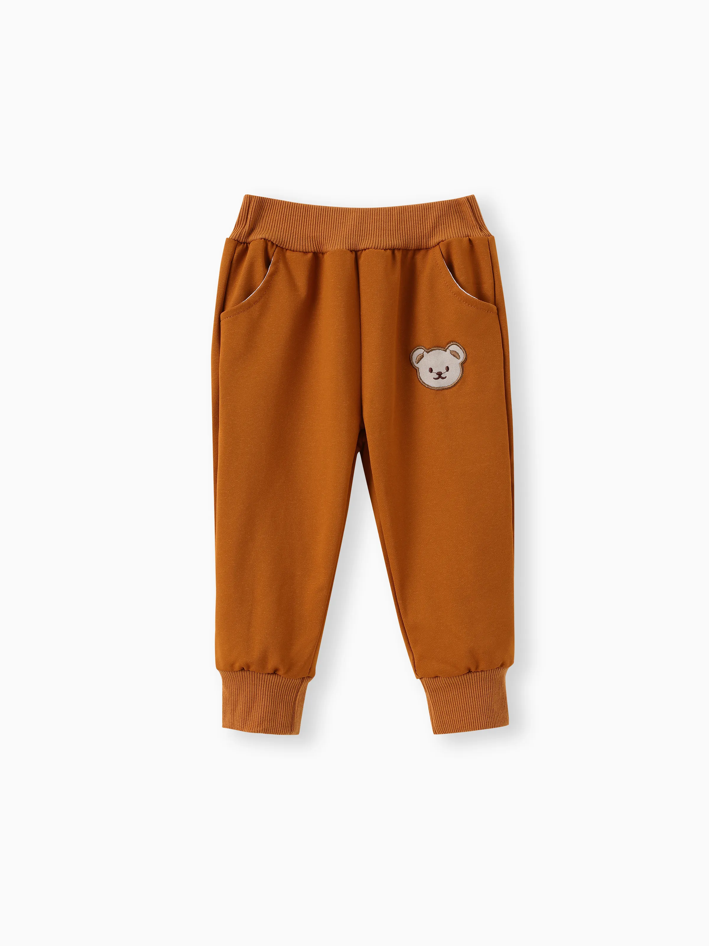 Baby/Toddler Boy Clothes 2pcs Bear Style Sweatshirt and Pants Set Brown - Image 5