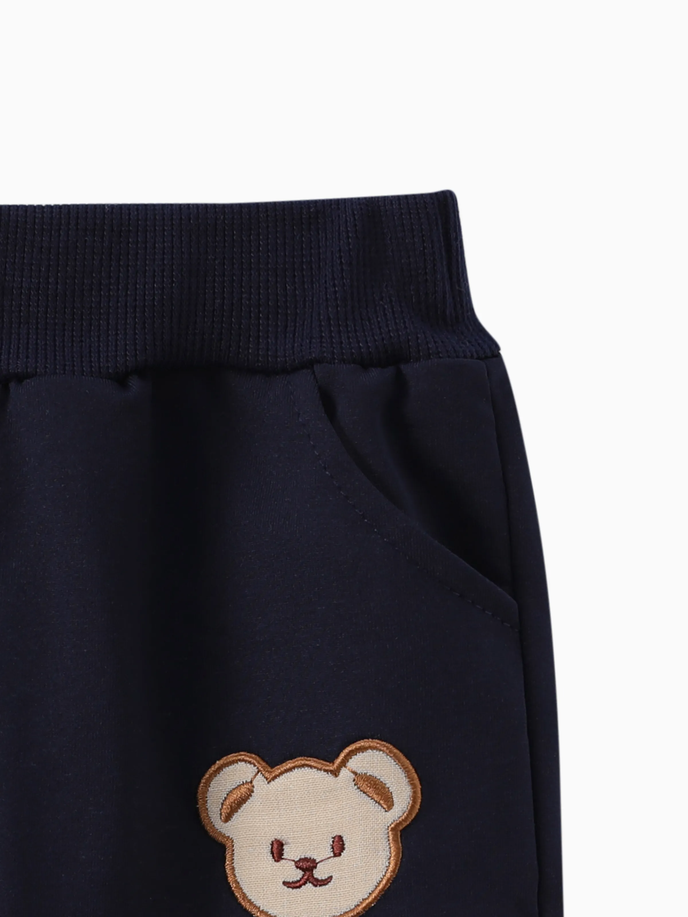 Baby/Toddler Girl/Boy Clothes 2pcs Bear Style Sweatshirt and Pants Set Dark Blue - Image 8
