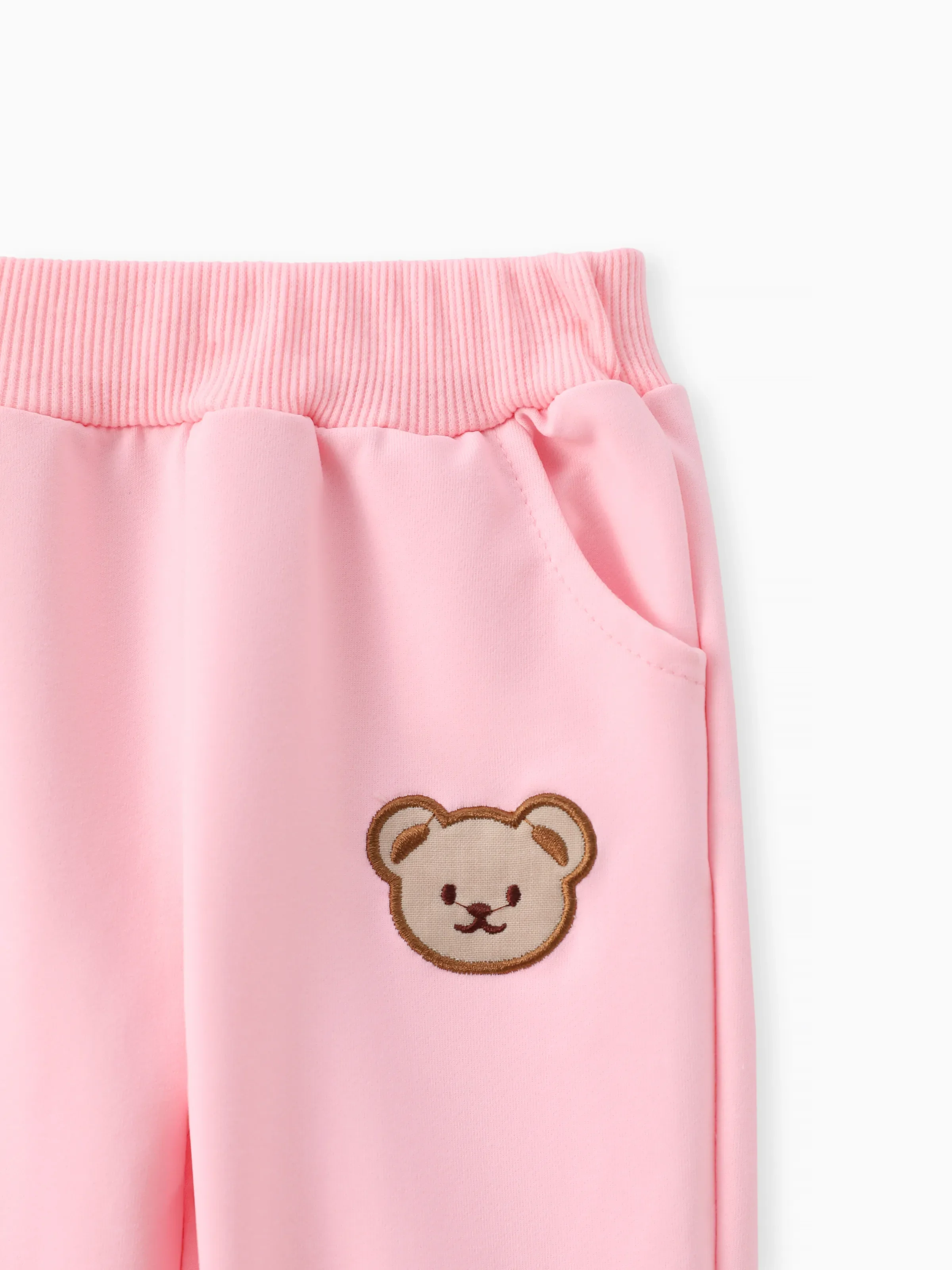 Baby/Toddler Girl Clothes 2pcs Bear Style Sweatshirt and Pants Set Pink - Image 8