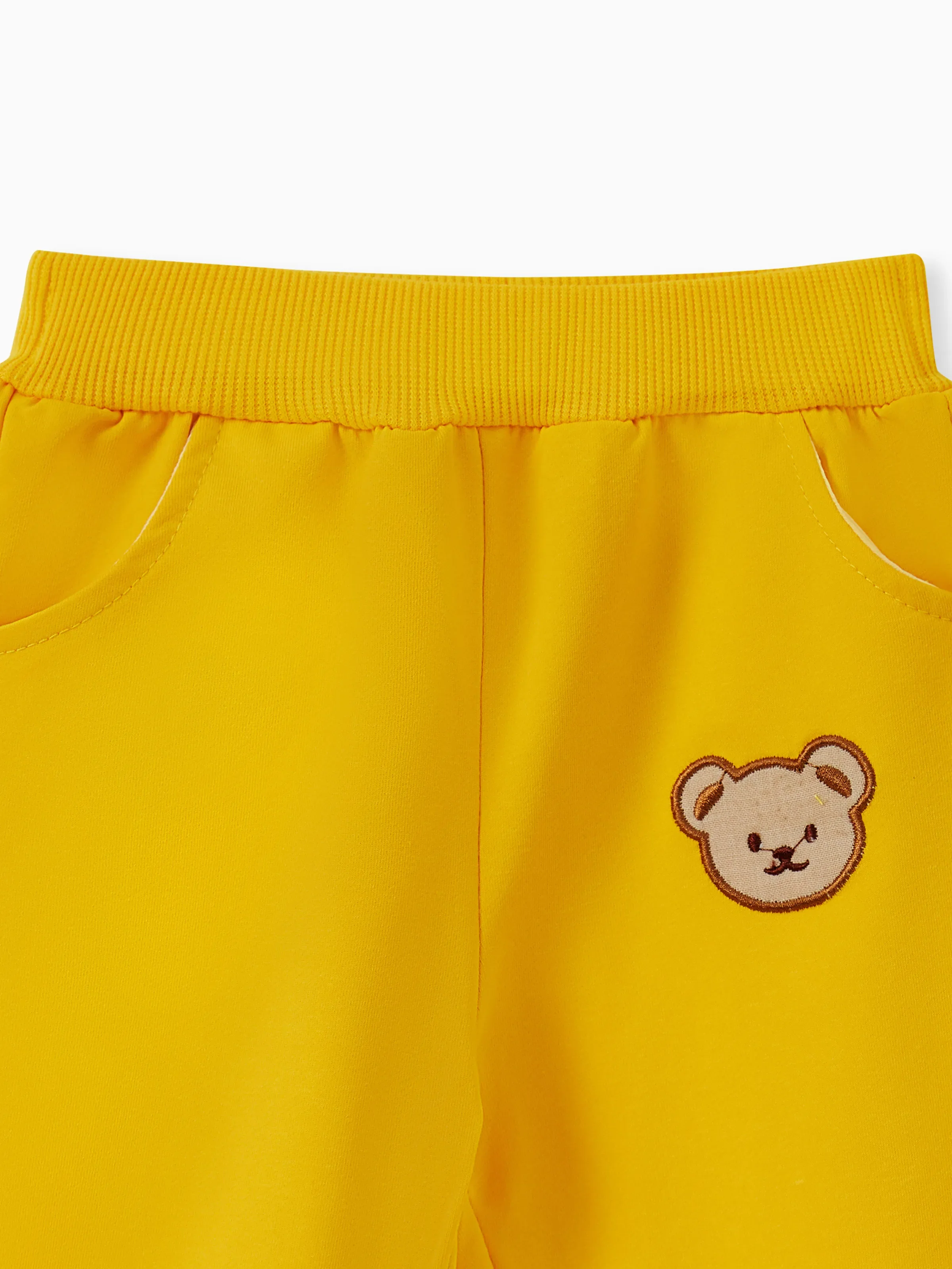 Baby/Toddler Girl/Boy Clothes 2pcs Bear Style Sweatshirt and Pants Set Yellow - Image 7