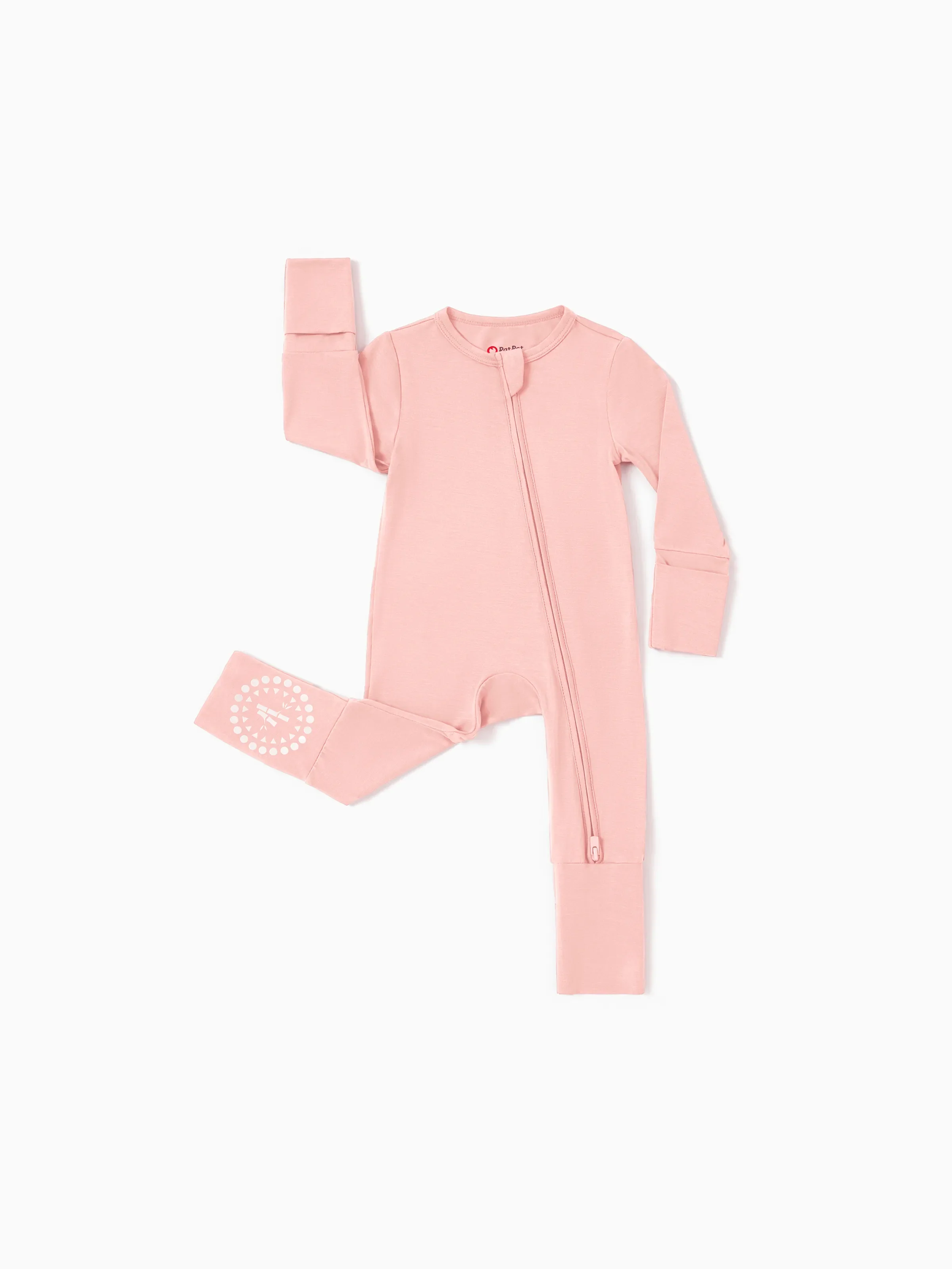 Bamboo 2-Pack Footies Baby Boy / Girl 2-Way Zipper Anti Slip Long Sleeve Rompers Pale Yellow - Image 8