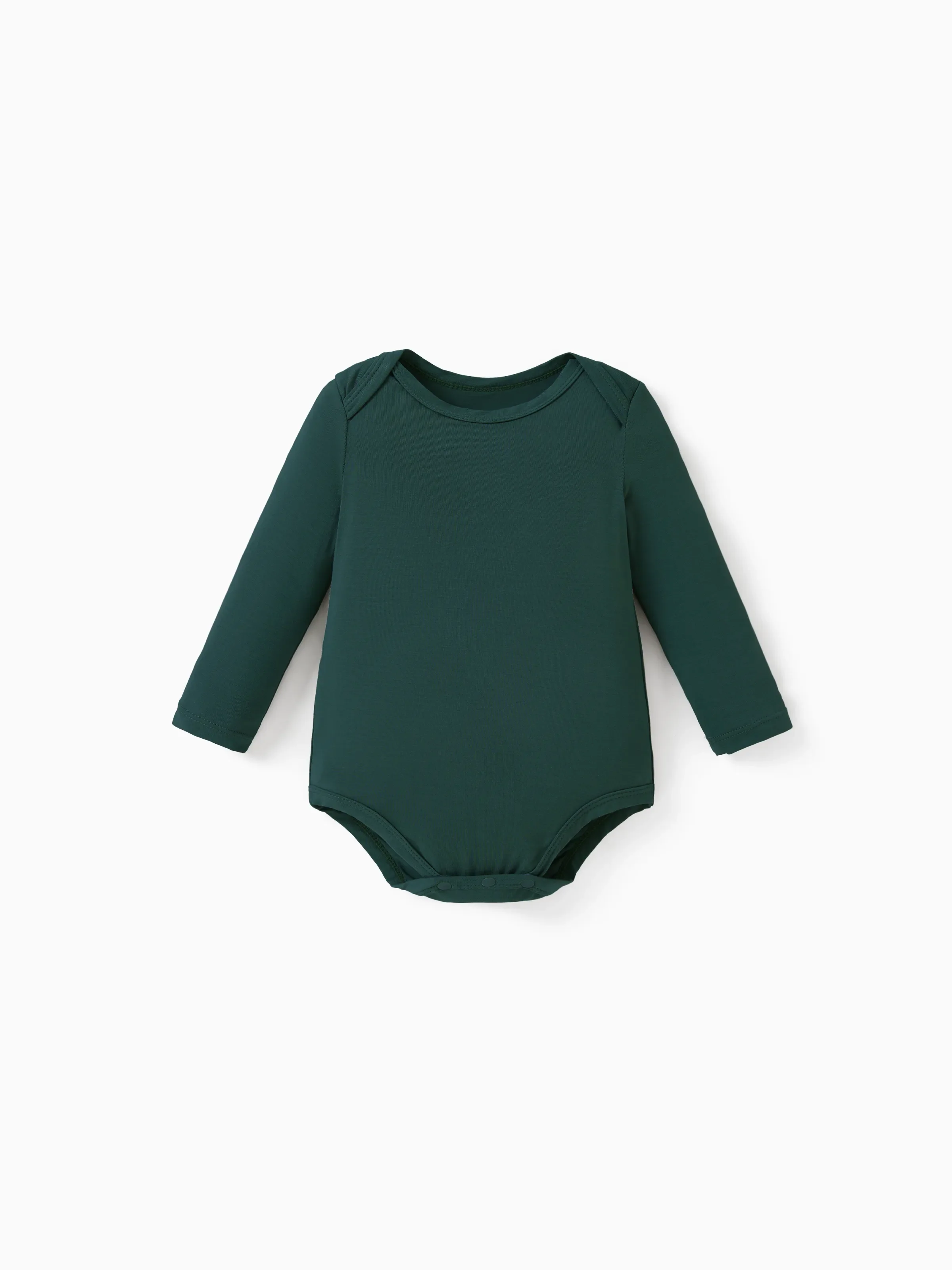 Bamboo Baby Bodysuits 2-piece Flora Long Sleeve Rompers for Baby Girls Infant Green - Image 4