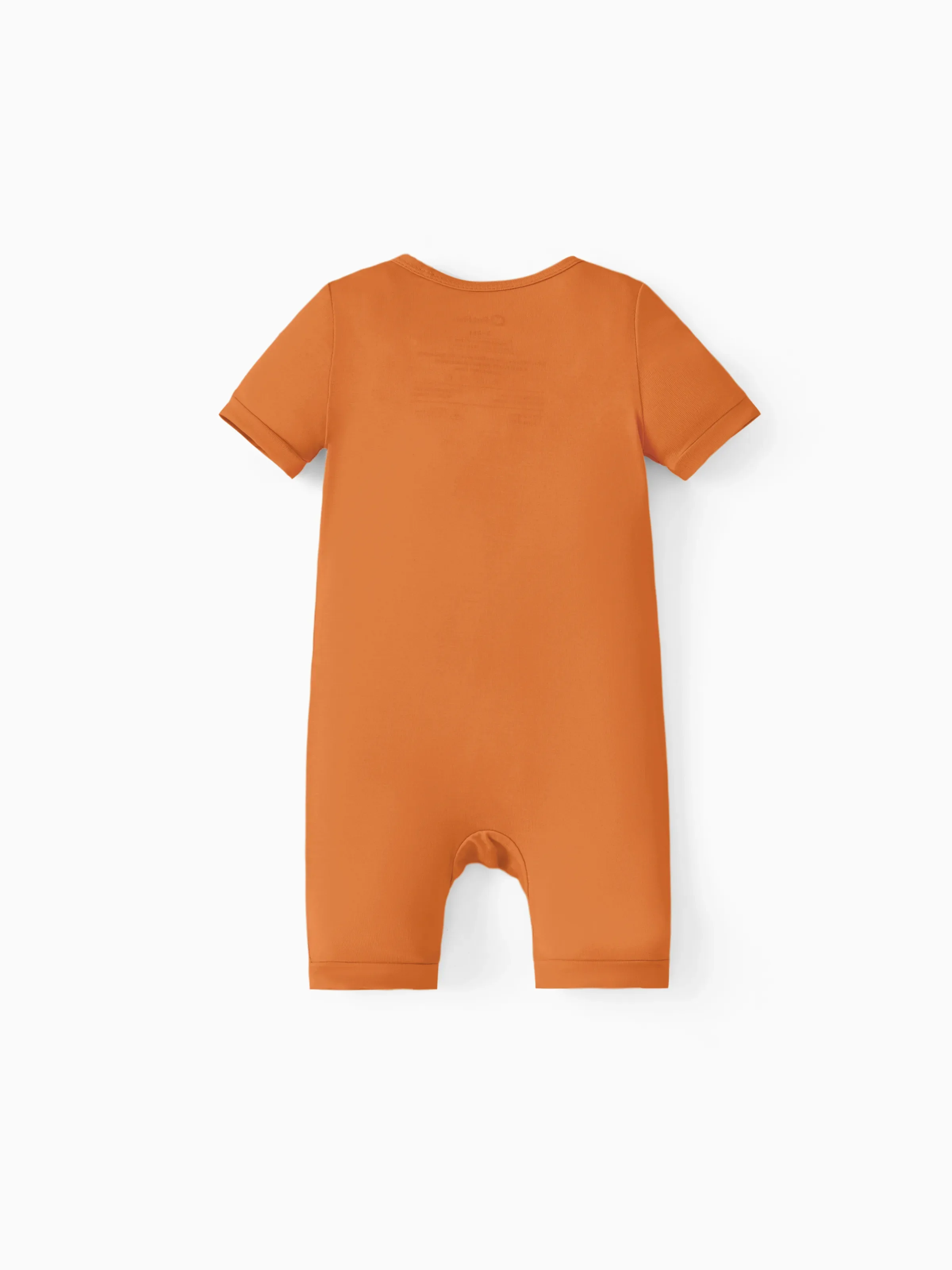 Bamboo Baby Boy / Girl 2-Way Zip Onesies Anti Slip Childlike Food Pattern Bamboo Sleepwear (Snug-Fitting)
 Orange - Image 8